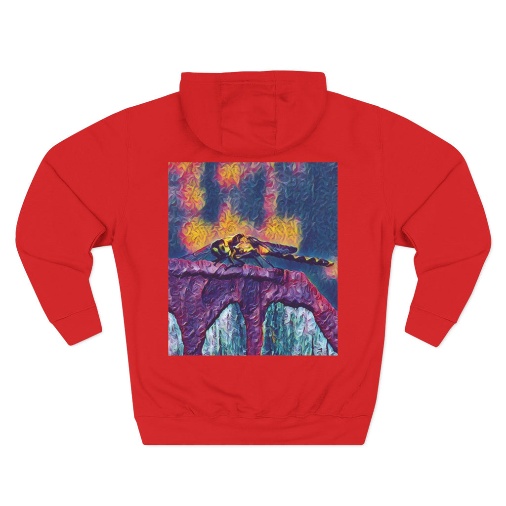 Sentinel of the Crimson Arch Three-Panel Fleece Hoodie