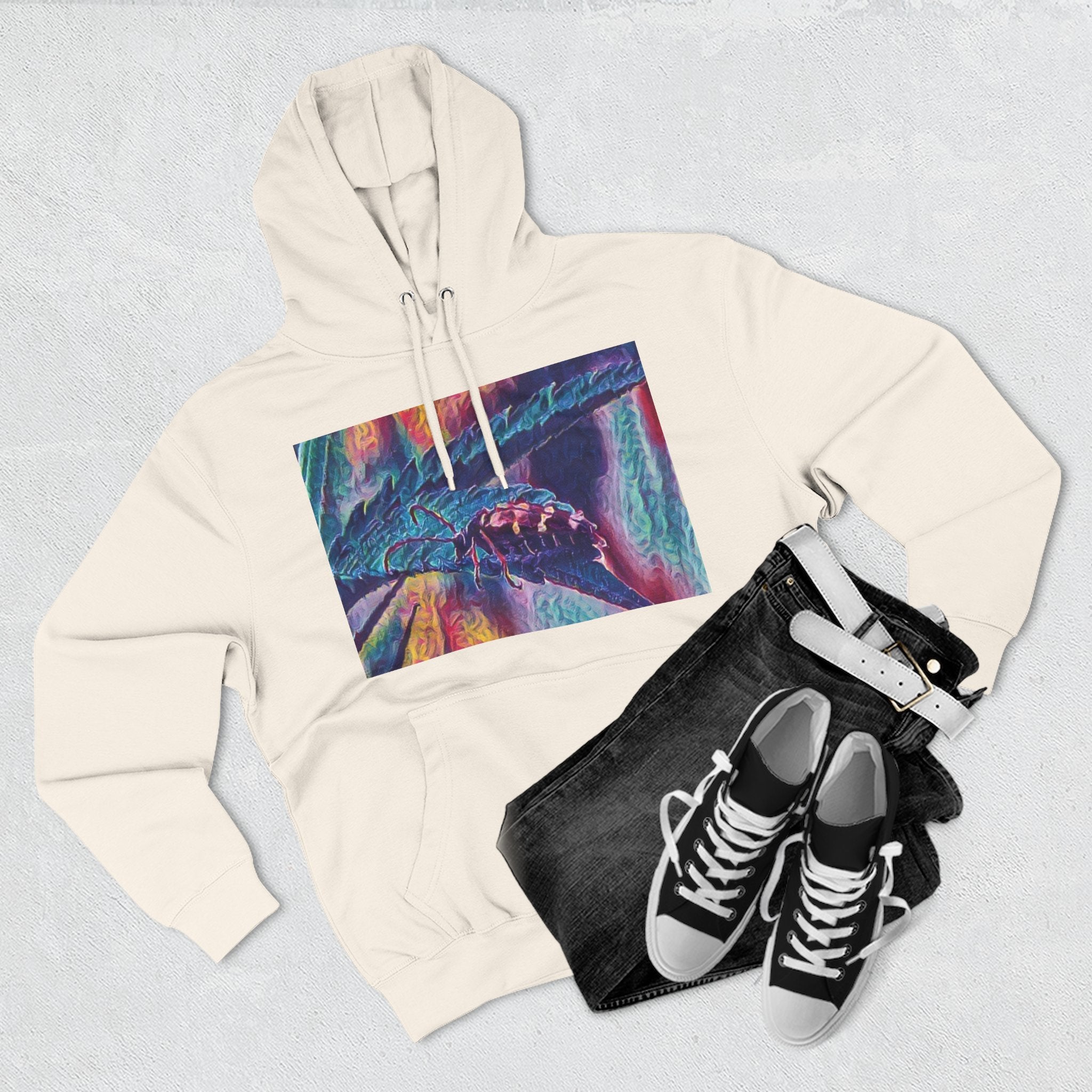 Neon Hunter Art Hoodie