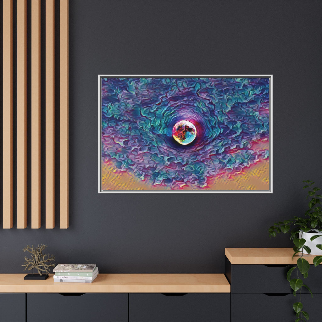 Full Sturgeon Moon Framed Canvas Art Print