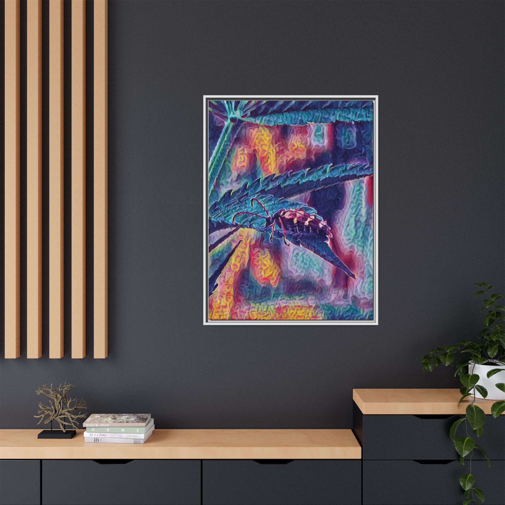 Neon Hunter Art Canvas Print