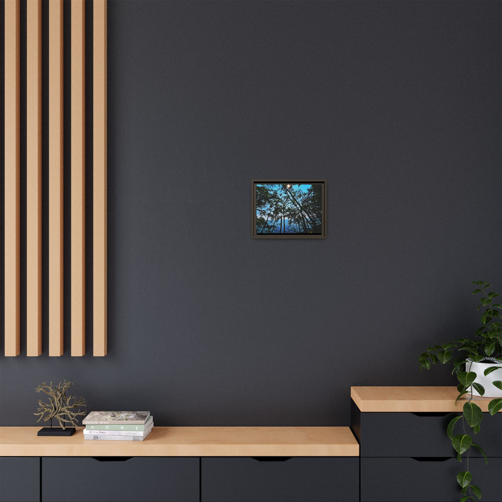 Blue Beyond the Branches Framed Matte Canvas Wall Art