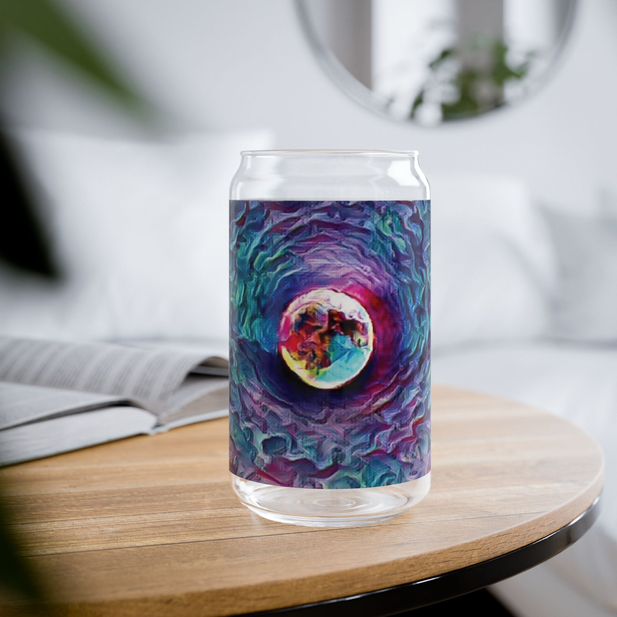 Full Sturgeon Moon Glass Sipper with Straw