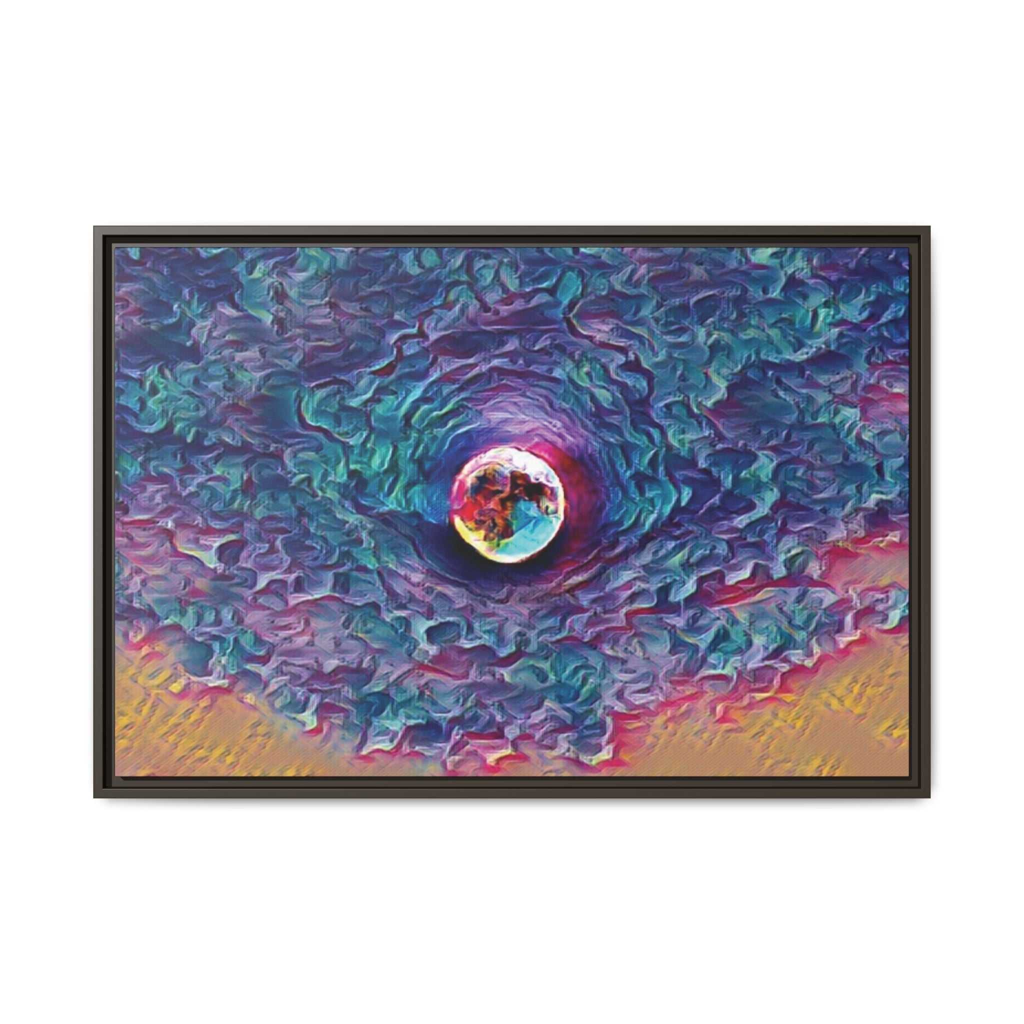 Full Sturgeon Moon Framed Canvas Art Print
