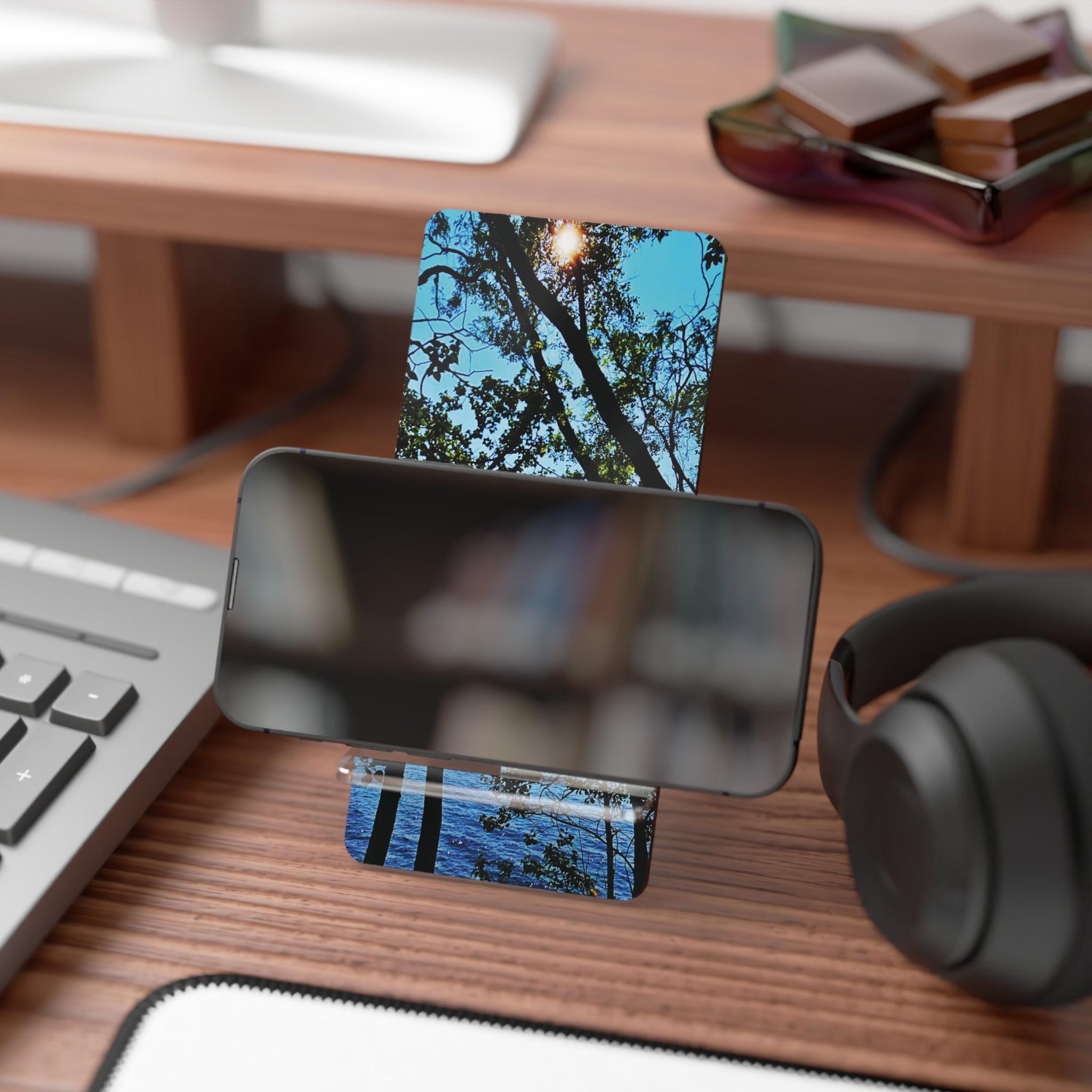 Blue Beyond the Branches Mobile Display Stand
