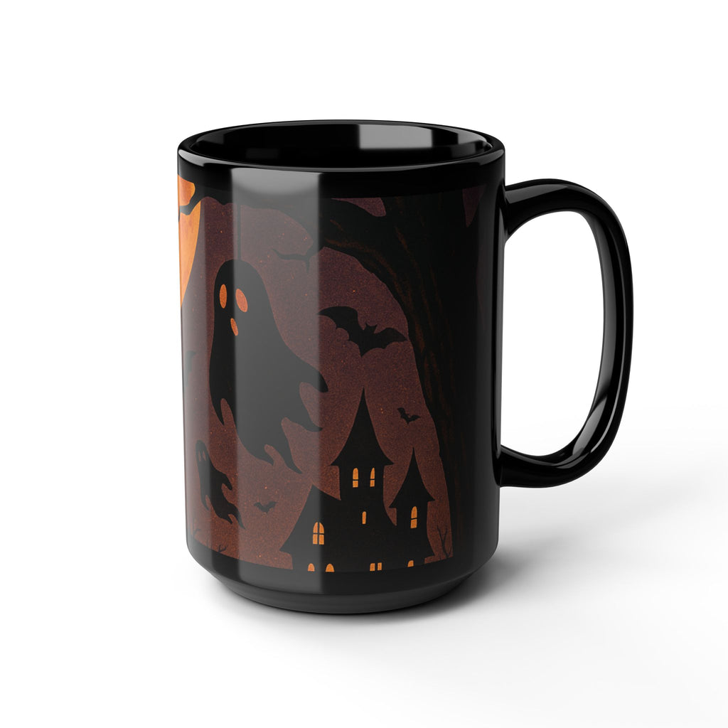 Halloween Ghostly Black Mug