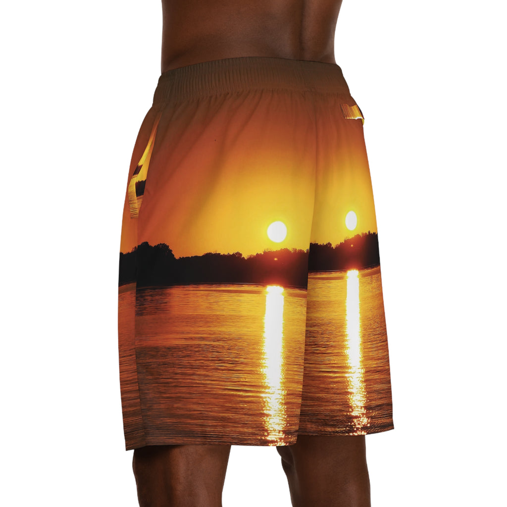 Golden Hour Sunset Men’s Sunset Jogger Shorts