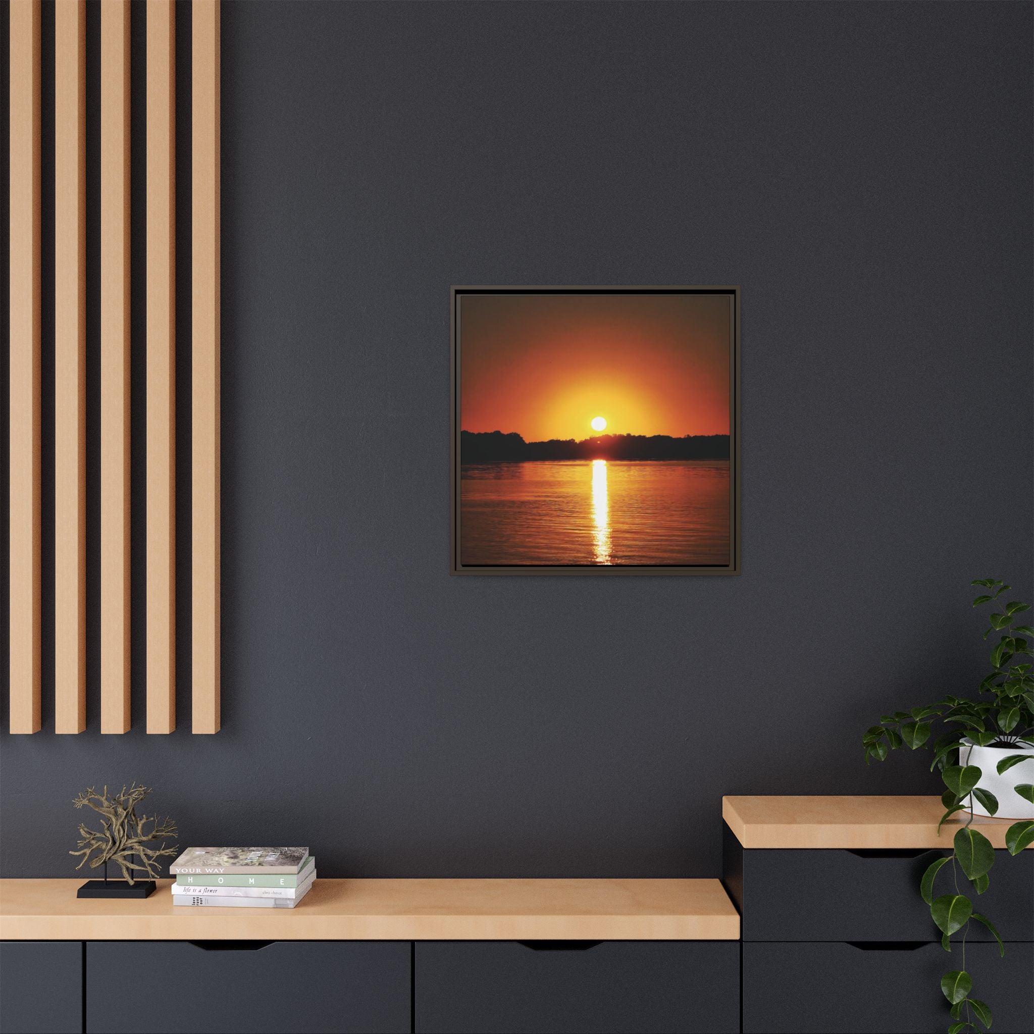 Golden Hour Sunset Canvas Art Print