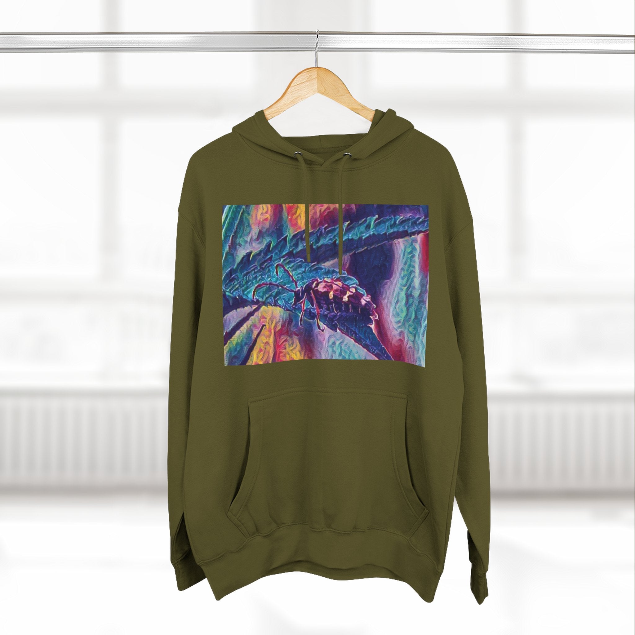 Neon Hunter Art Hoodie