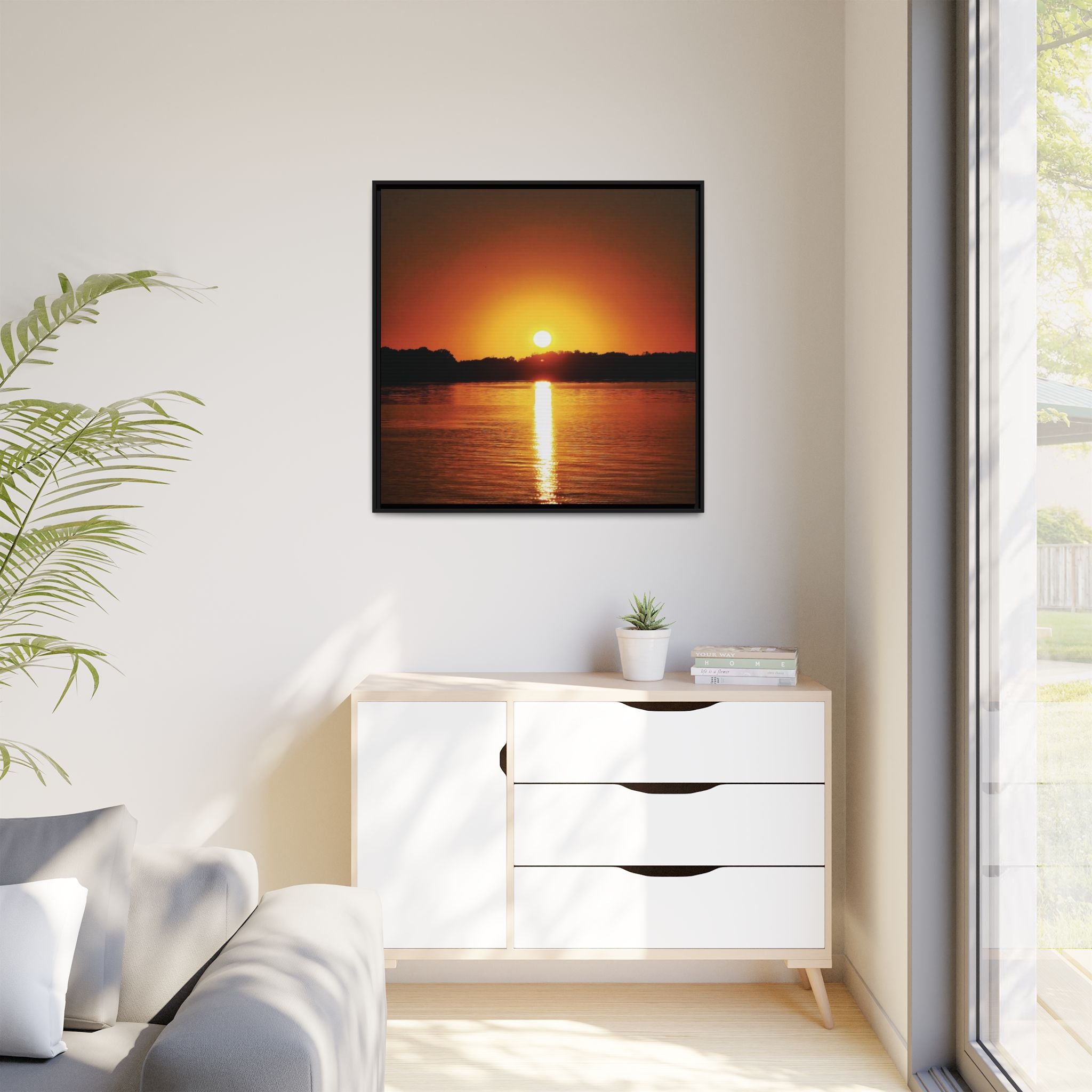 Golden Hour Sunset Canvas Art Print