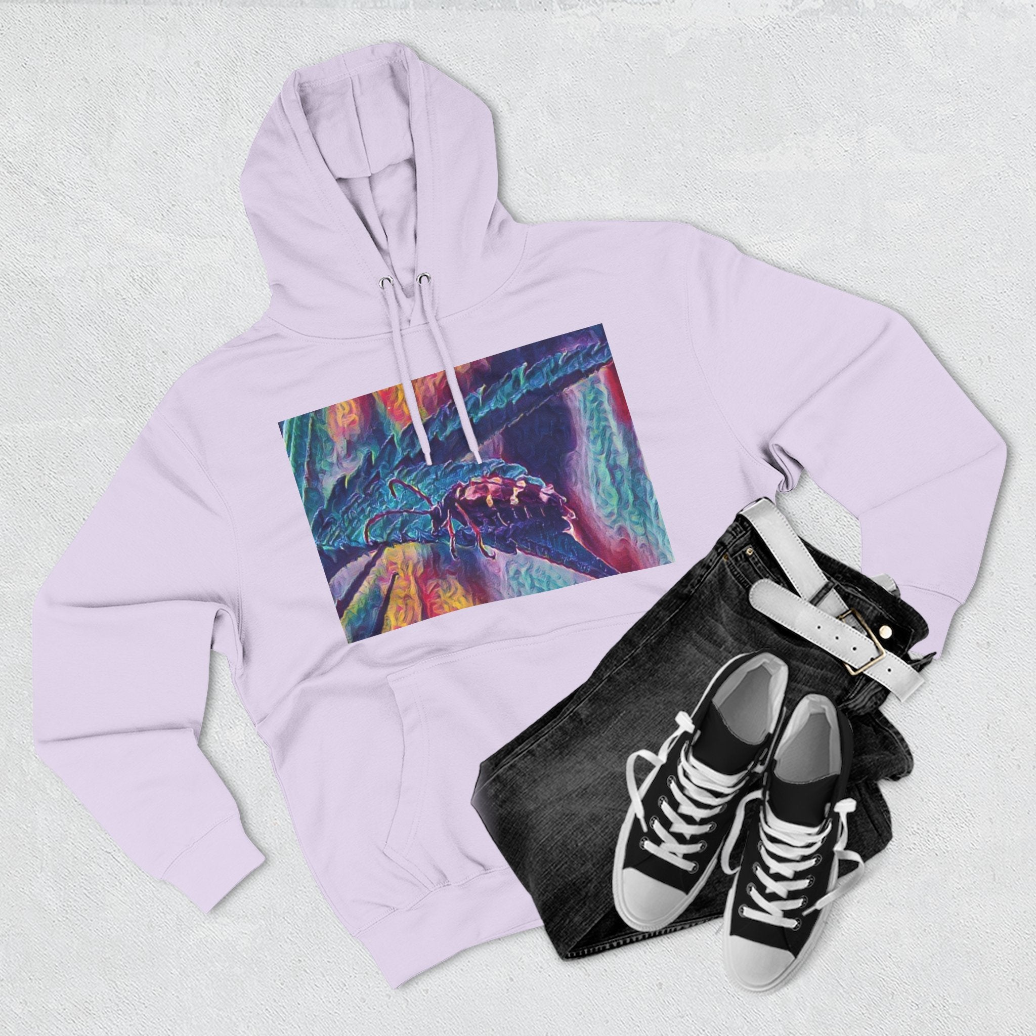 Neon Hunter Art Hoodie