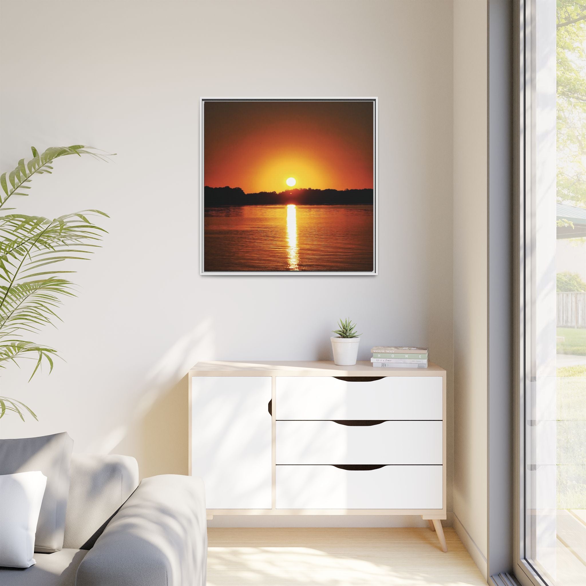Golden Hour Sunset Canvas Art Print