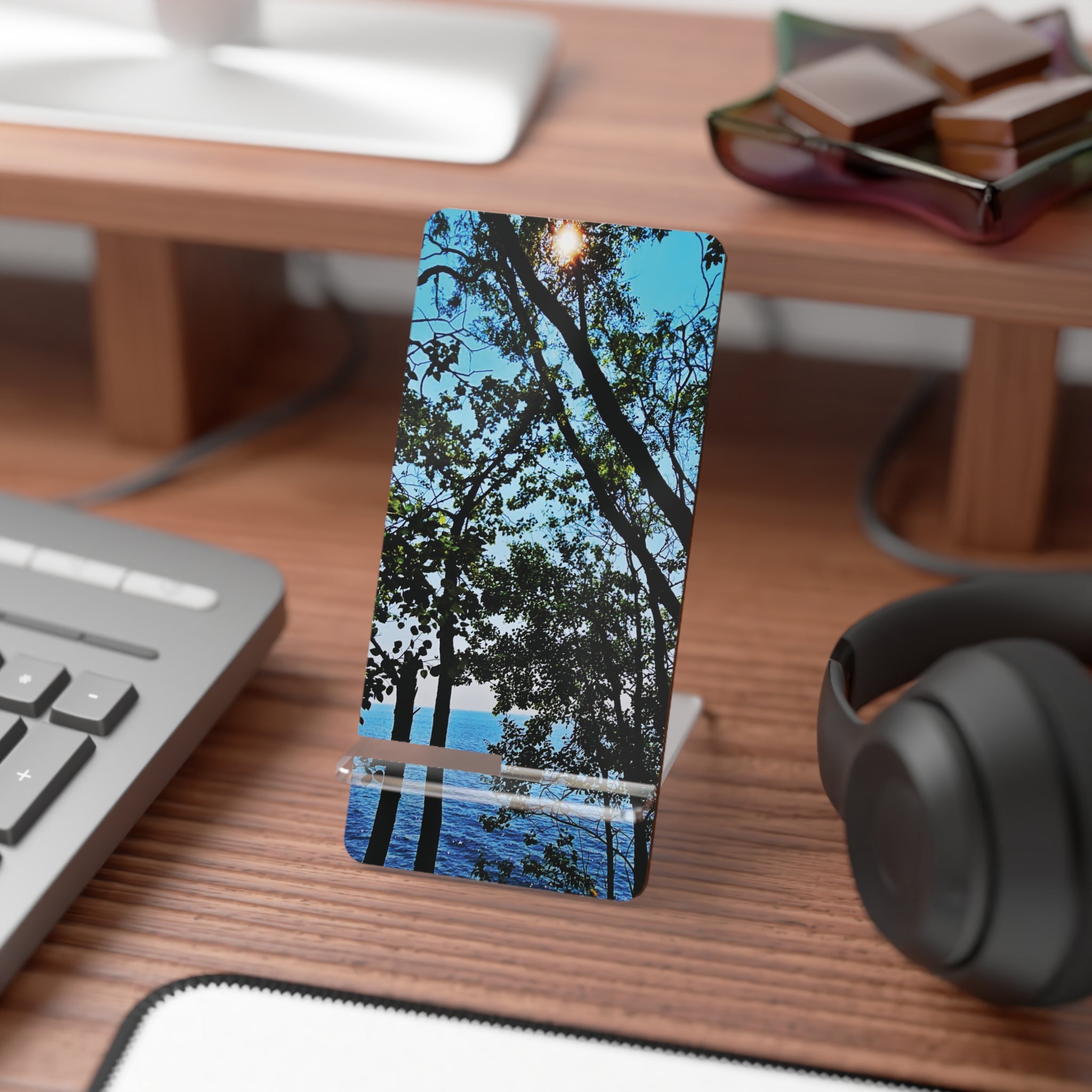Blue Beyond the Branches Mobile Display Stand