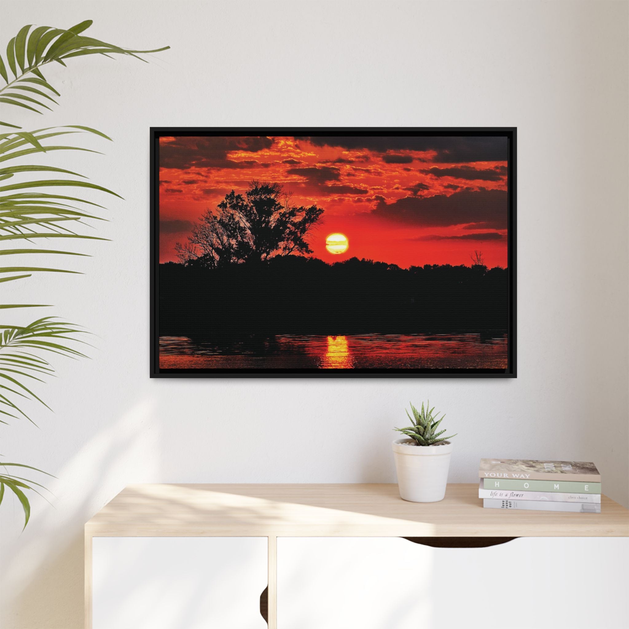 Bloodfire Reverie Framed Canvas Art