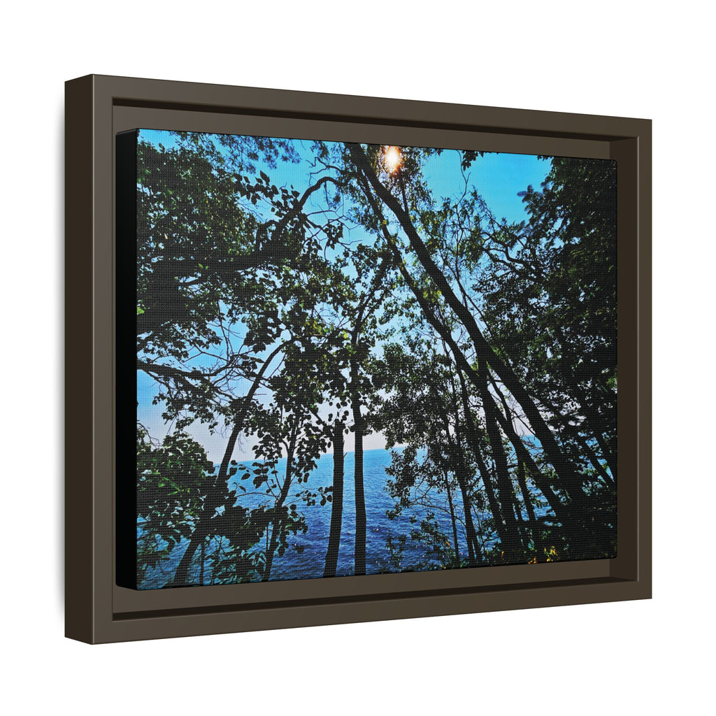 Blue Beyond the Branches Framed Matte Canvas Wall Art