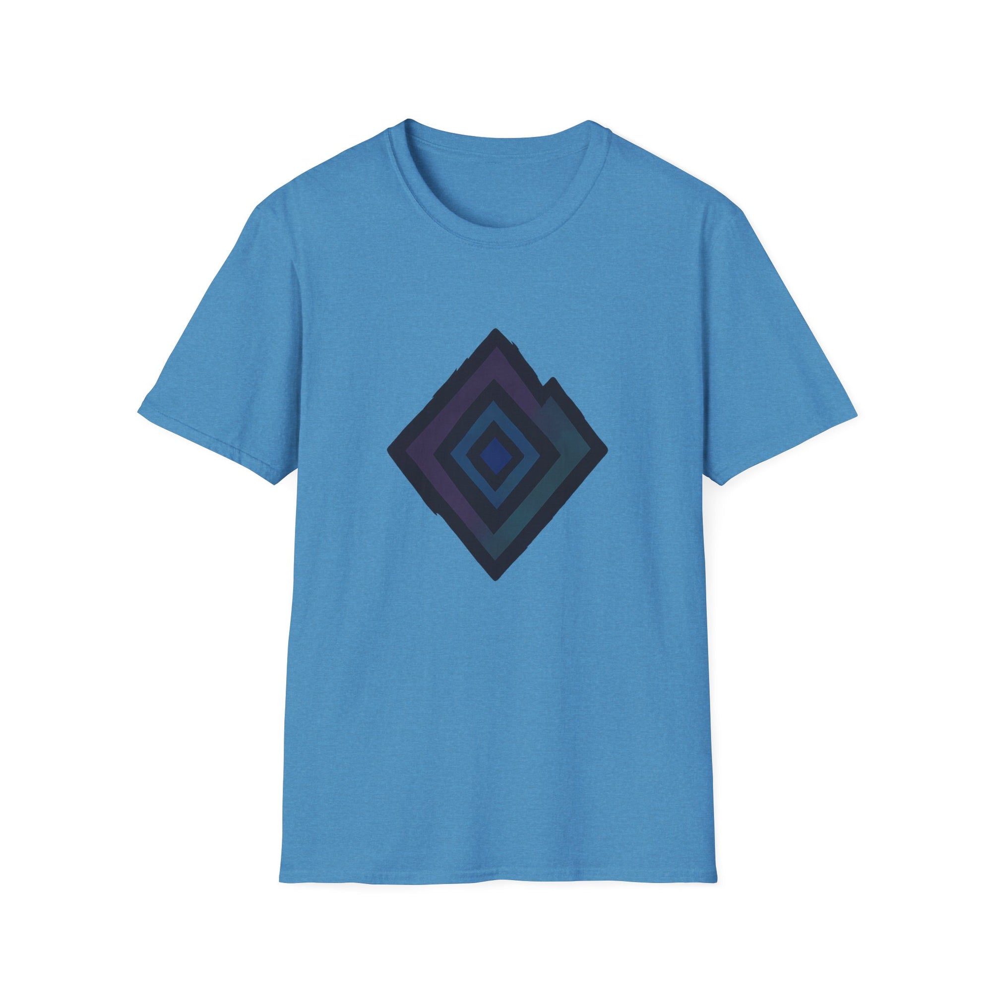 Geometric Art Unisex Softstyle T-Shirt, Comfortable Tee, Casual Wear, Gift for Artsy Friends, Weekend Outfit, Everyday Fashion