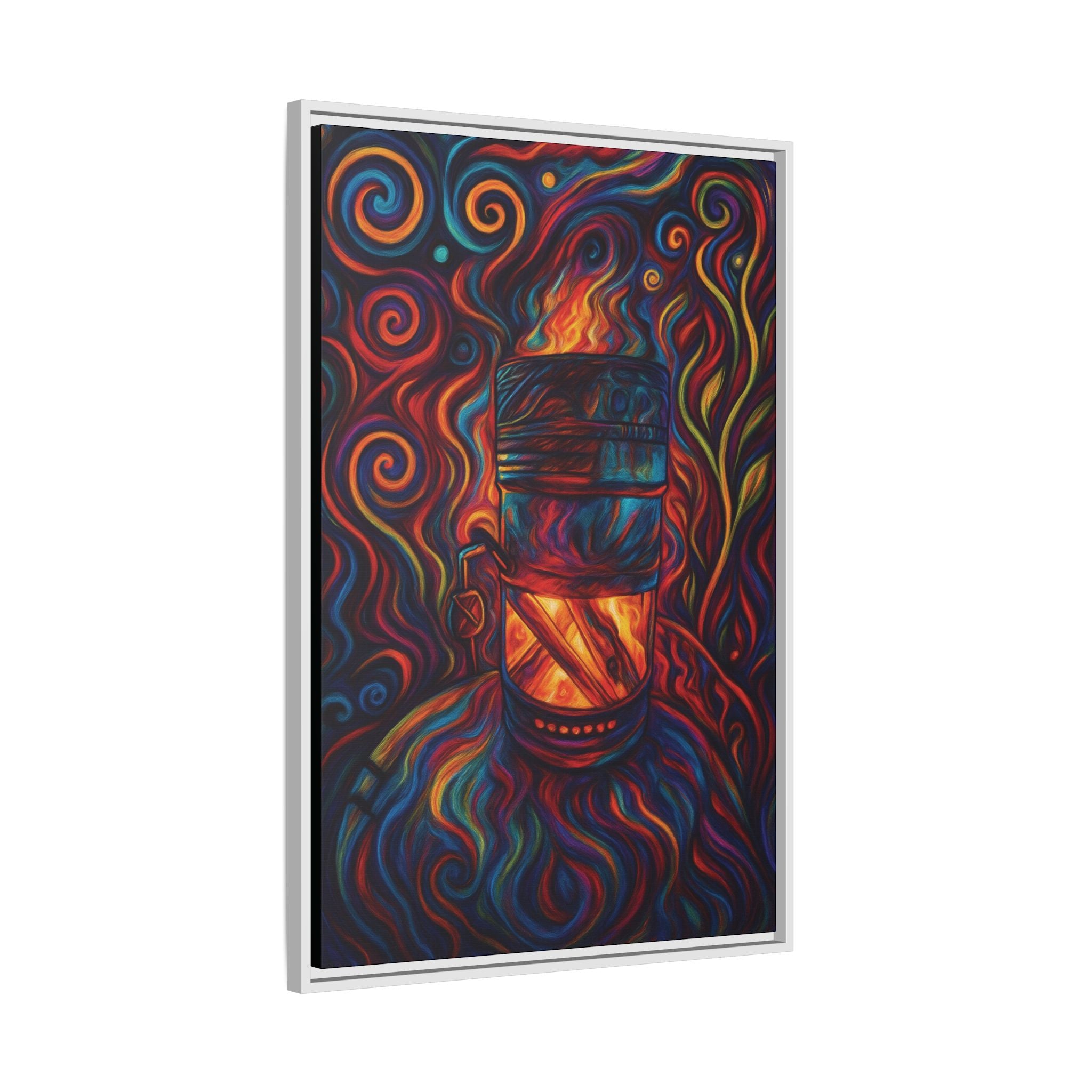 Inferno Core Framed Canvas Art