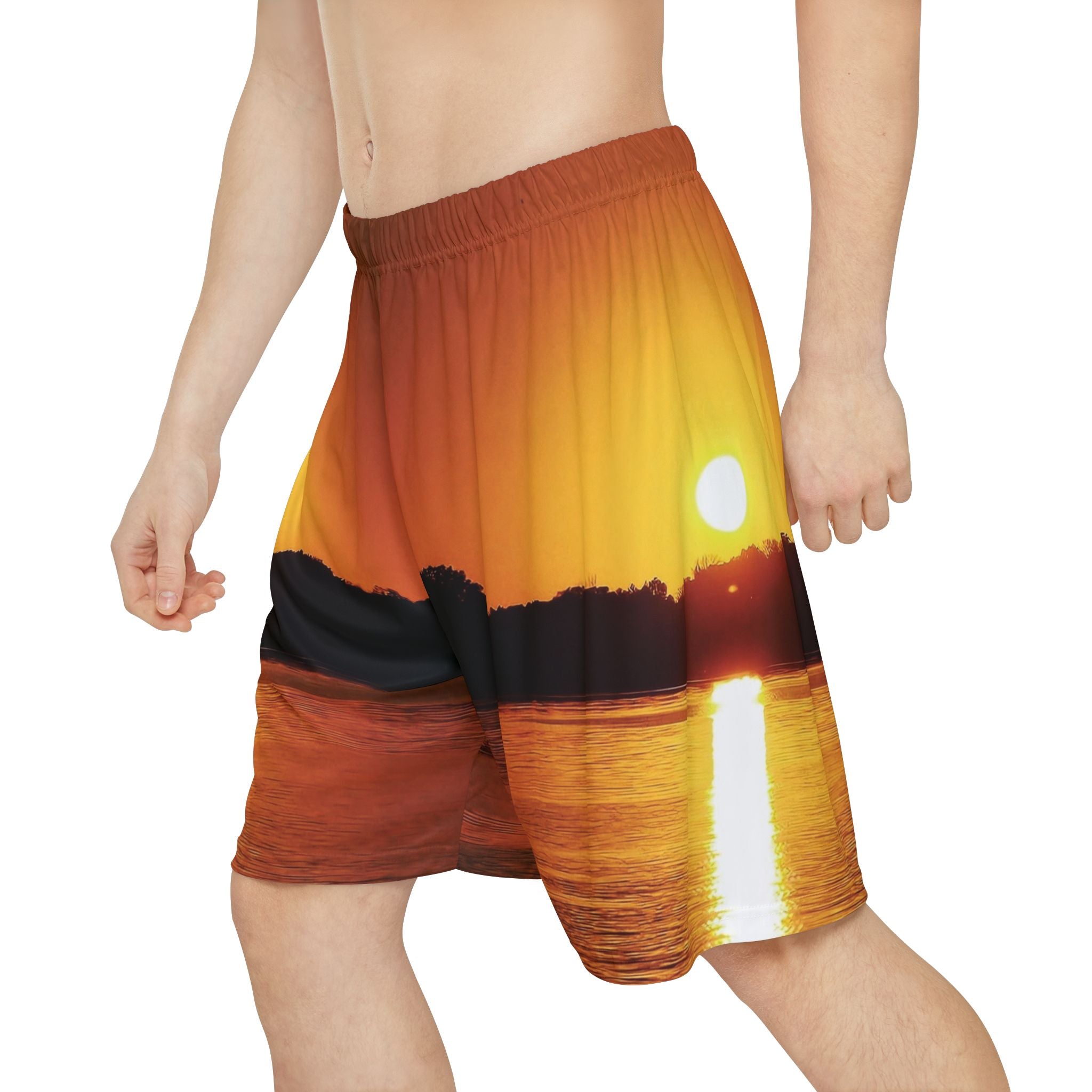 Golden Hour Sunset Men's Sports Shorts