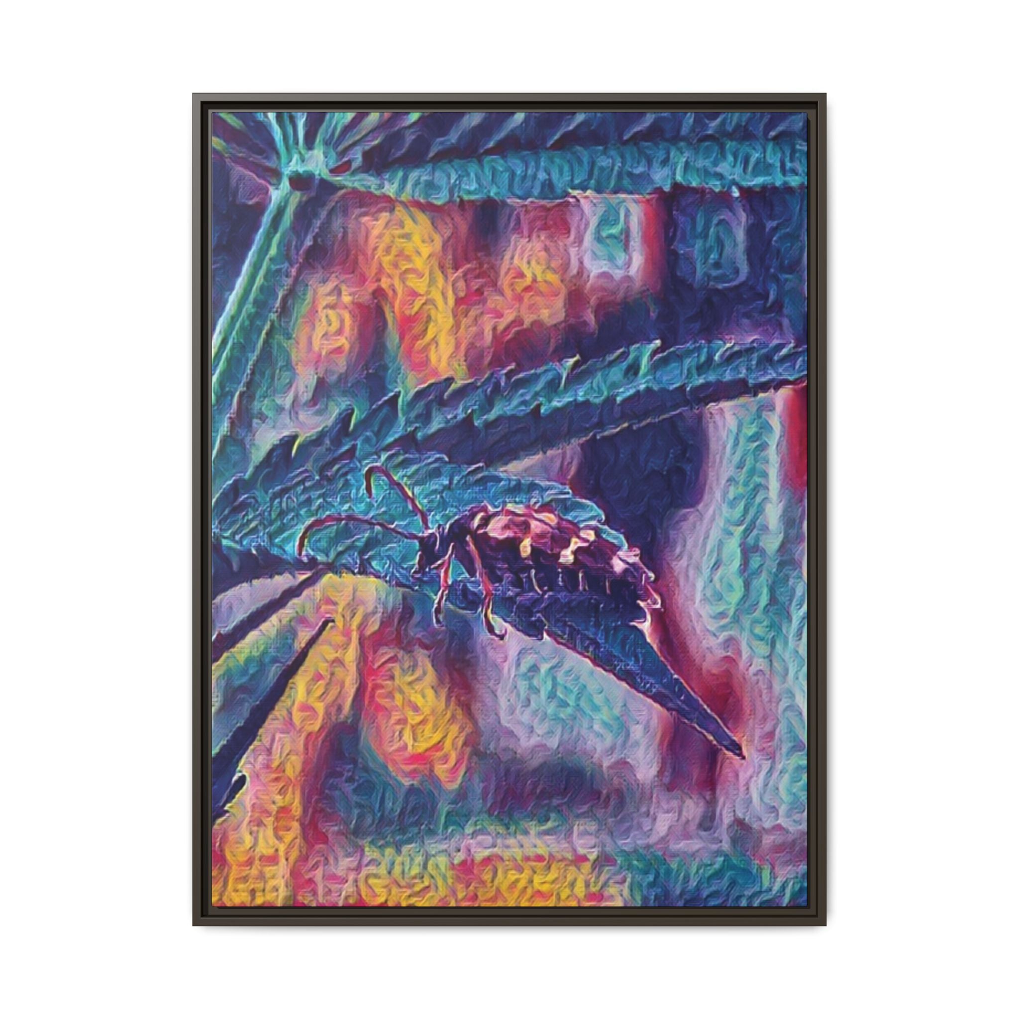 Neon Hunter Art Canvas Print