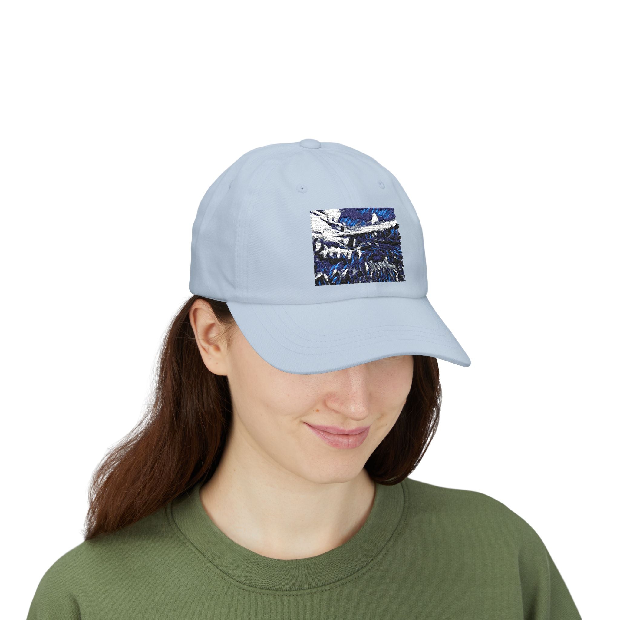 Abstract Gooseberry River Meander Bend Classic Dad Cap