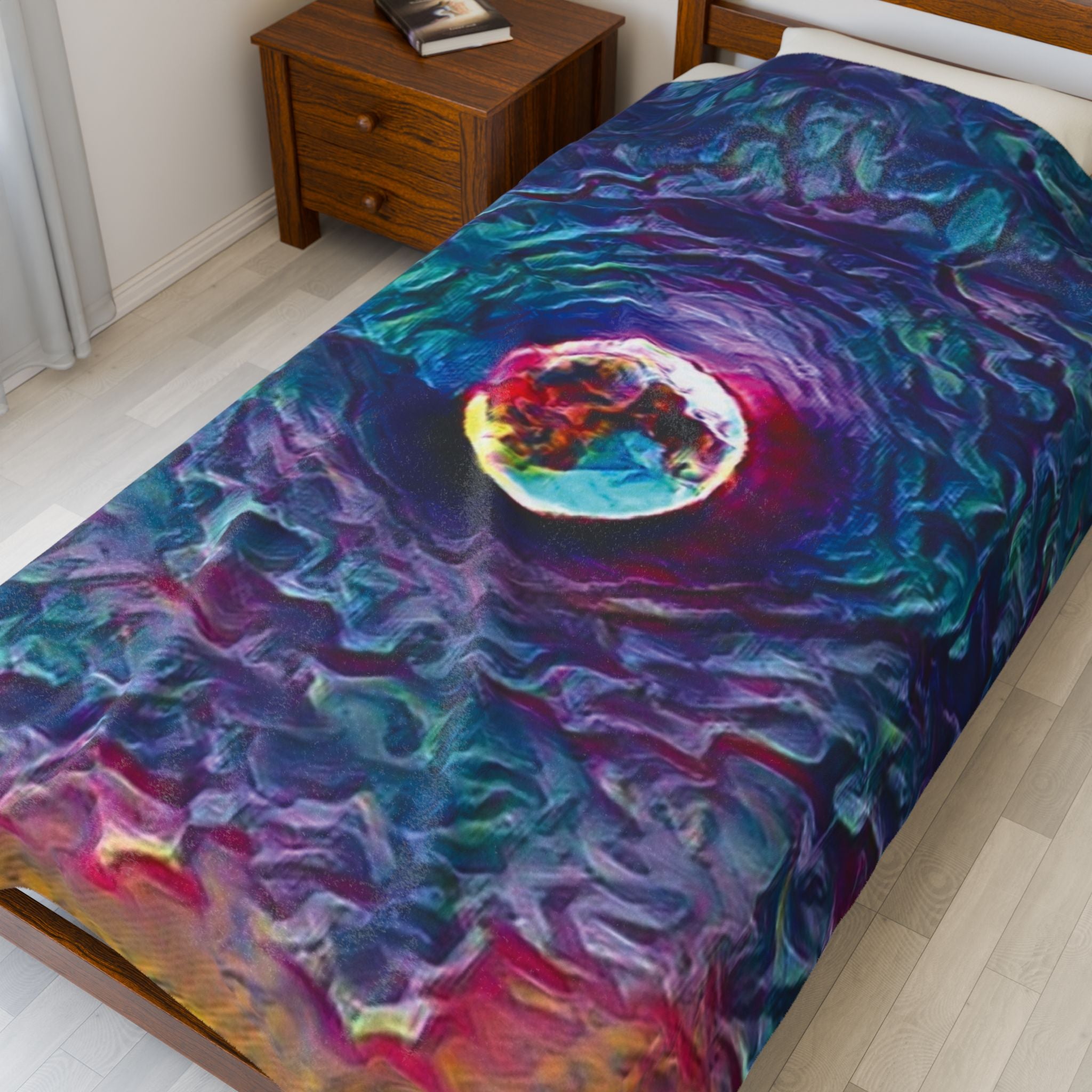 Full Sturgeon Moon Velvet Blanket