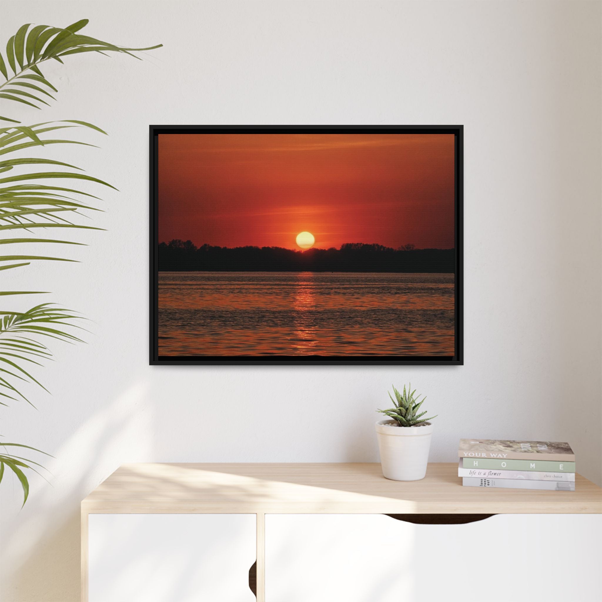 Framed Sunset Canvas Art