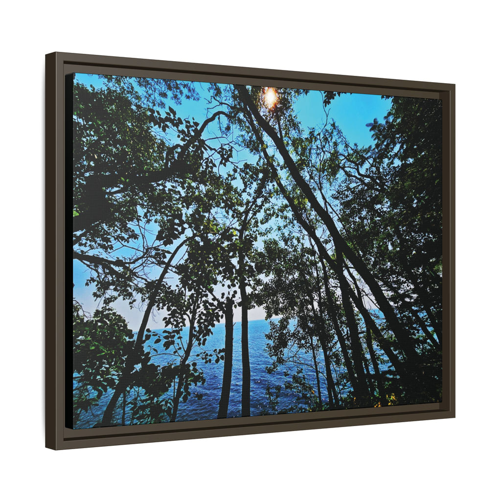 Blue Beyond the Branches Framed Matte Canvas Wall Art