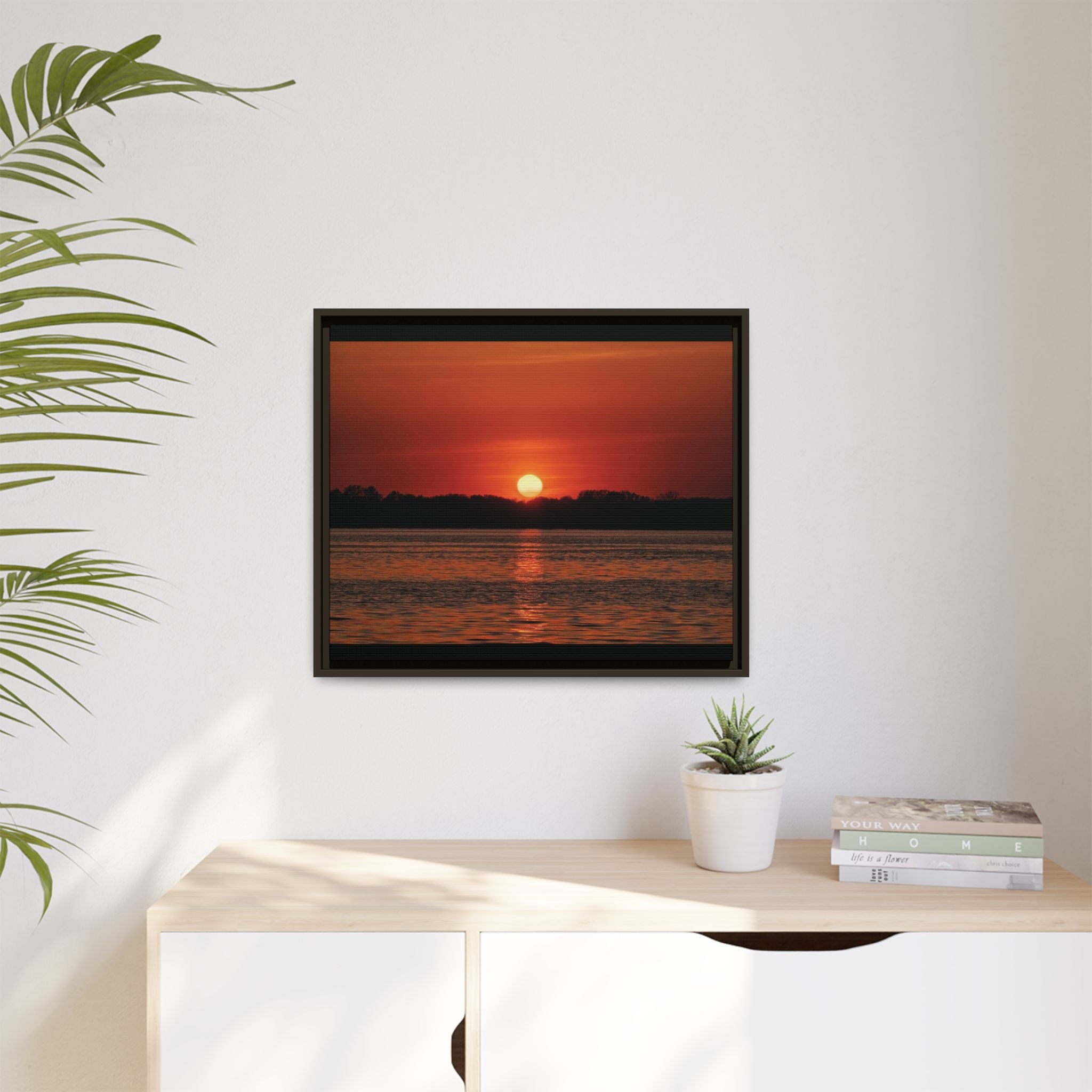 Framed Sunset Canvas Art