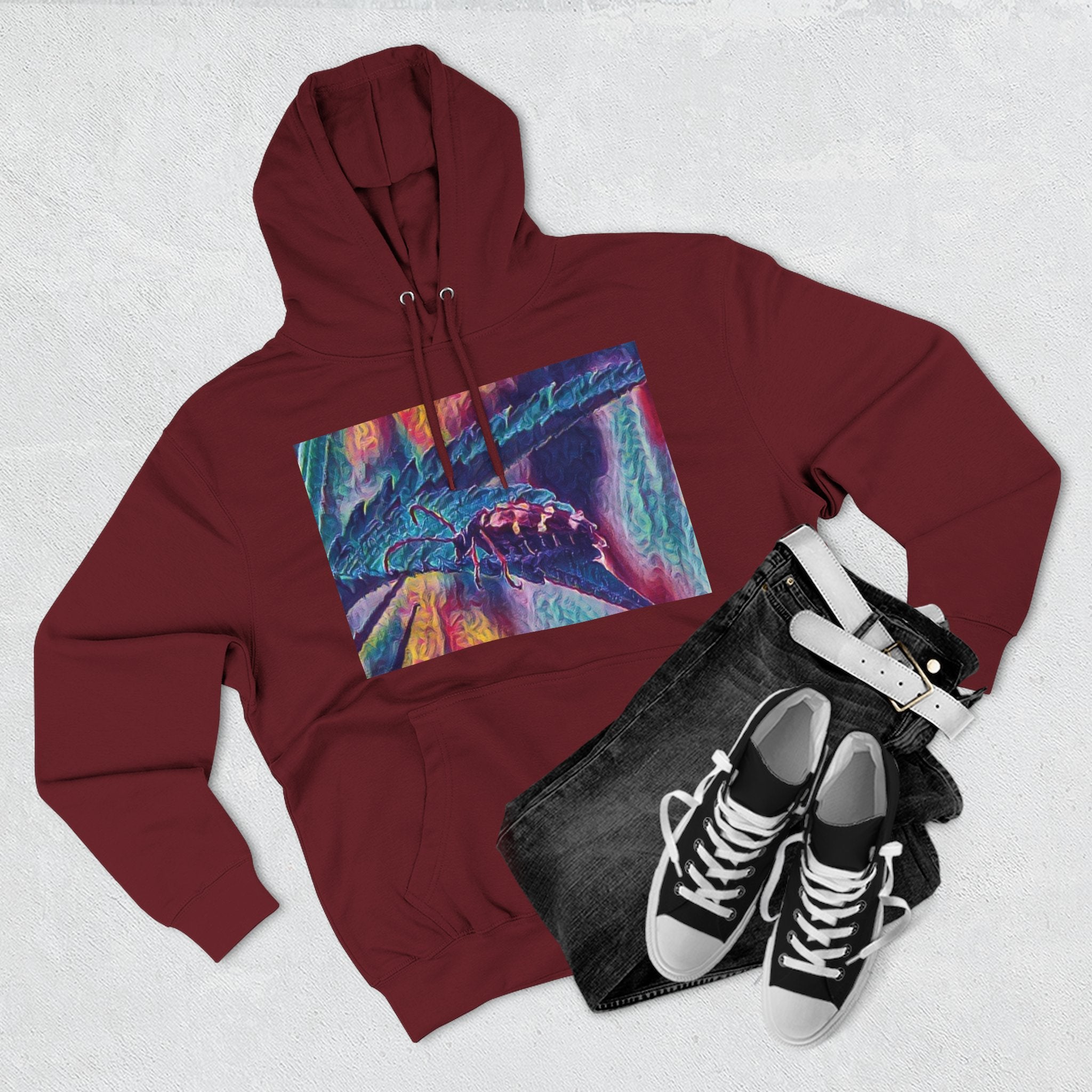 Neon Hunter Art Hoodie