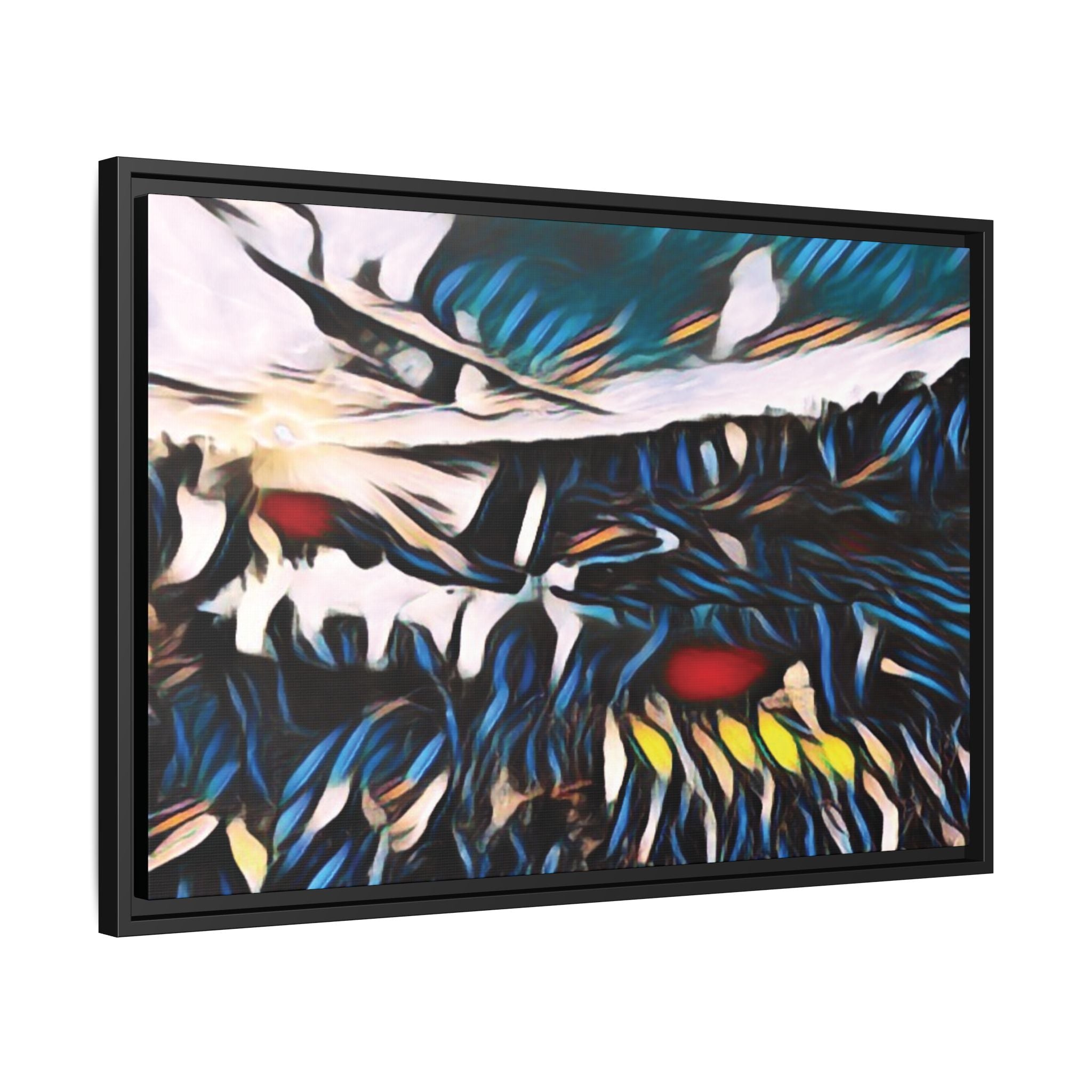 Gooseberry River Meander Bend Framed Abstract Art Print