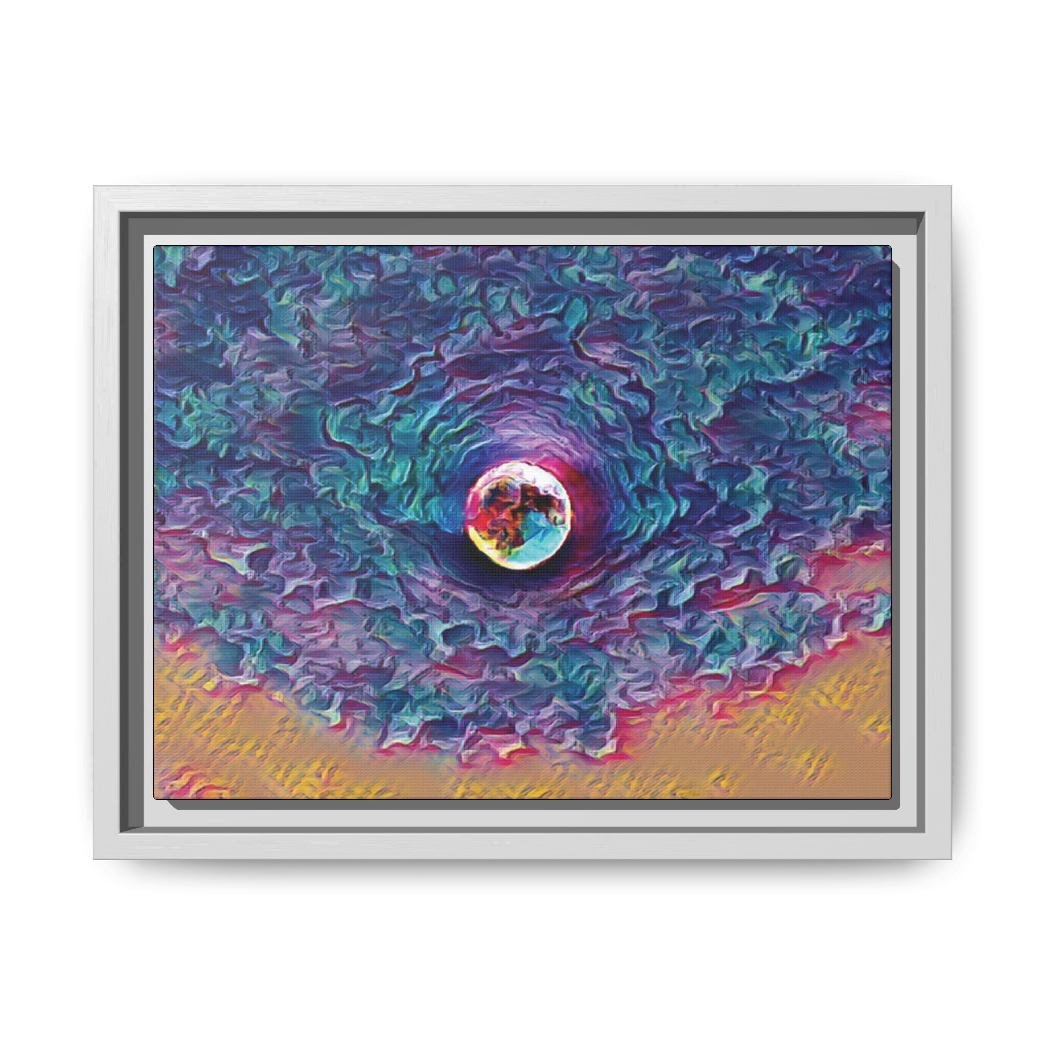 Full Sturgeon Moon Framed Canvas Art Print