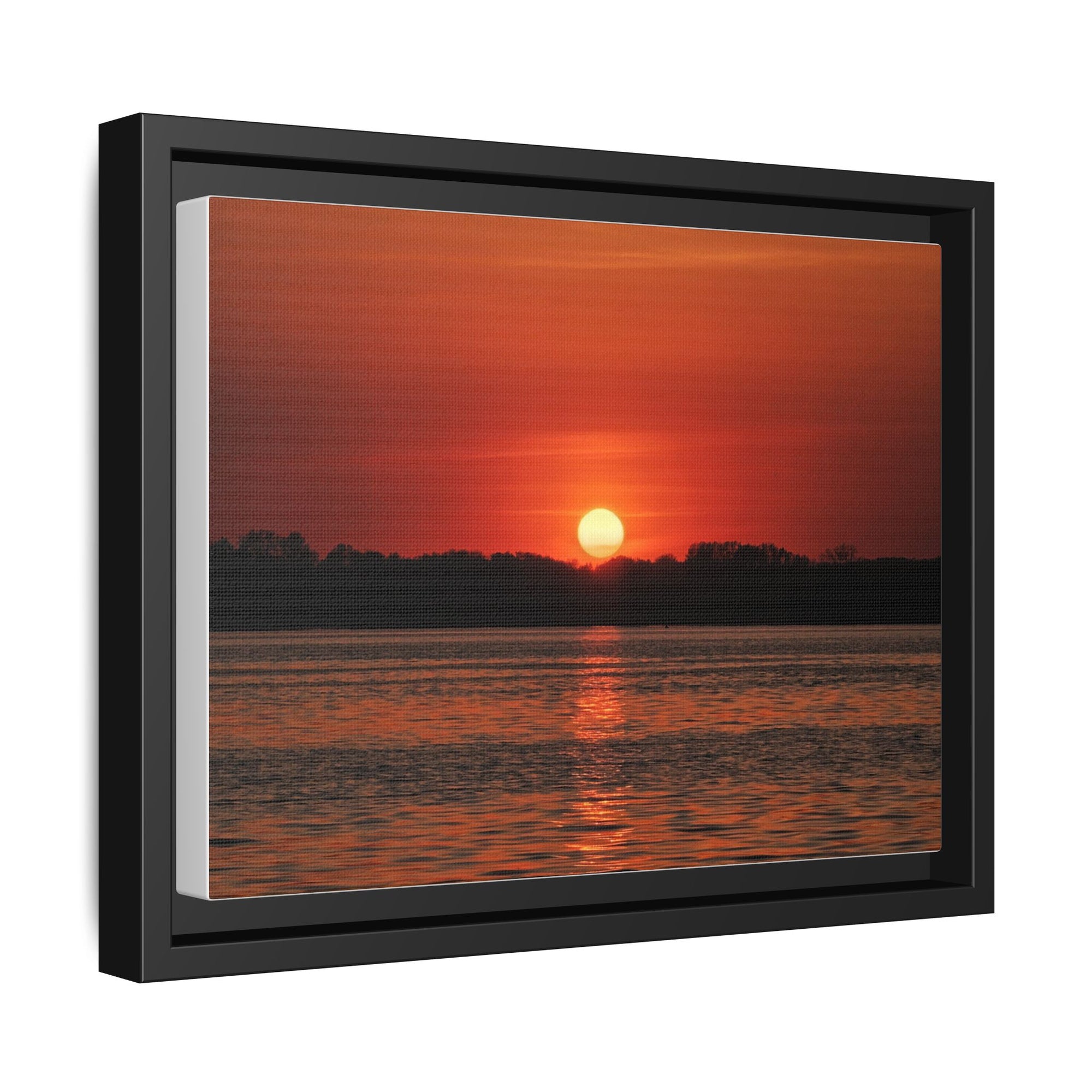 Framed Sunset Canvas Art, Colorful Wall Decor for Home, Gift for Nature Lovers, Sunset Photography