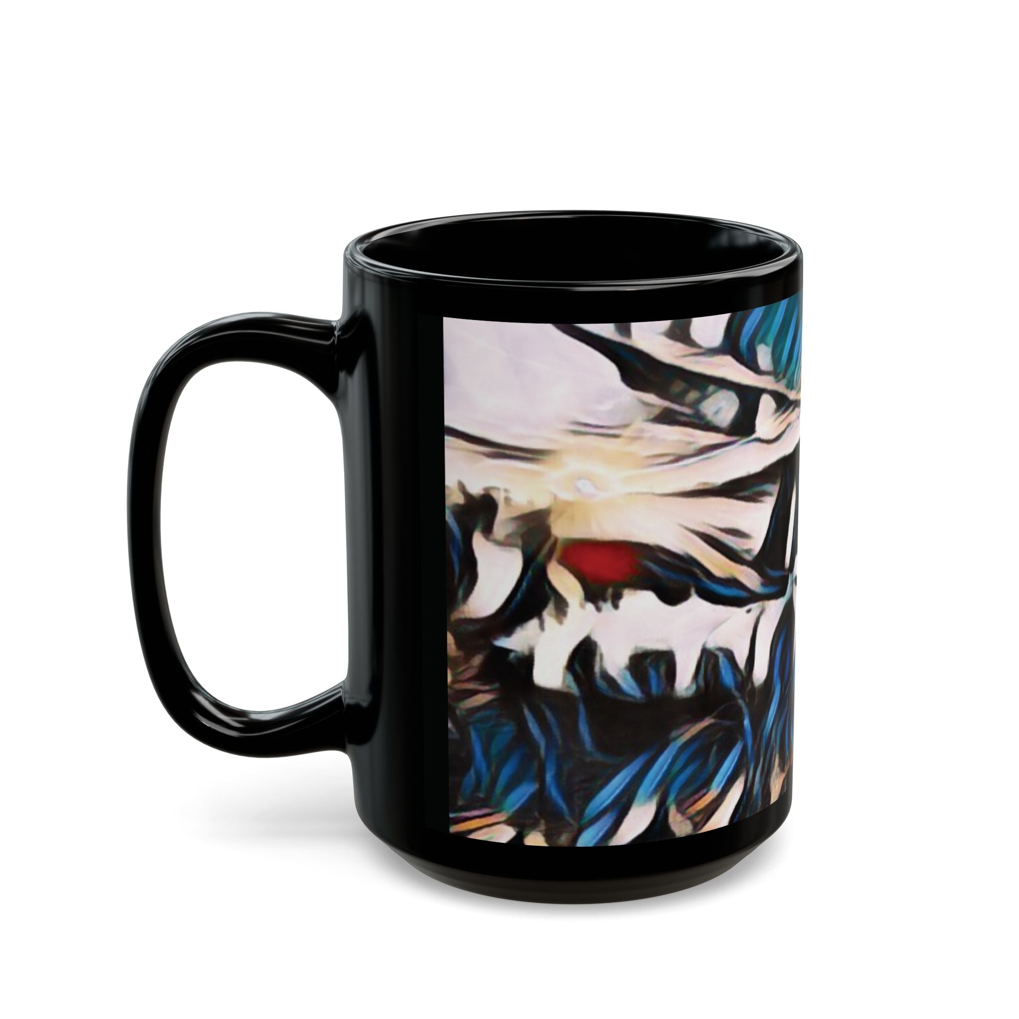 Gooseberry River Meander Bend Black Mug