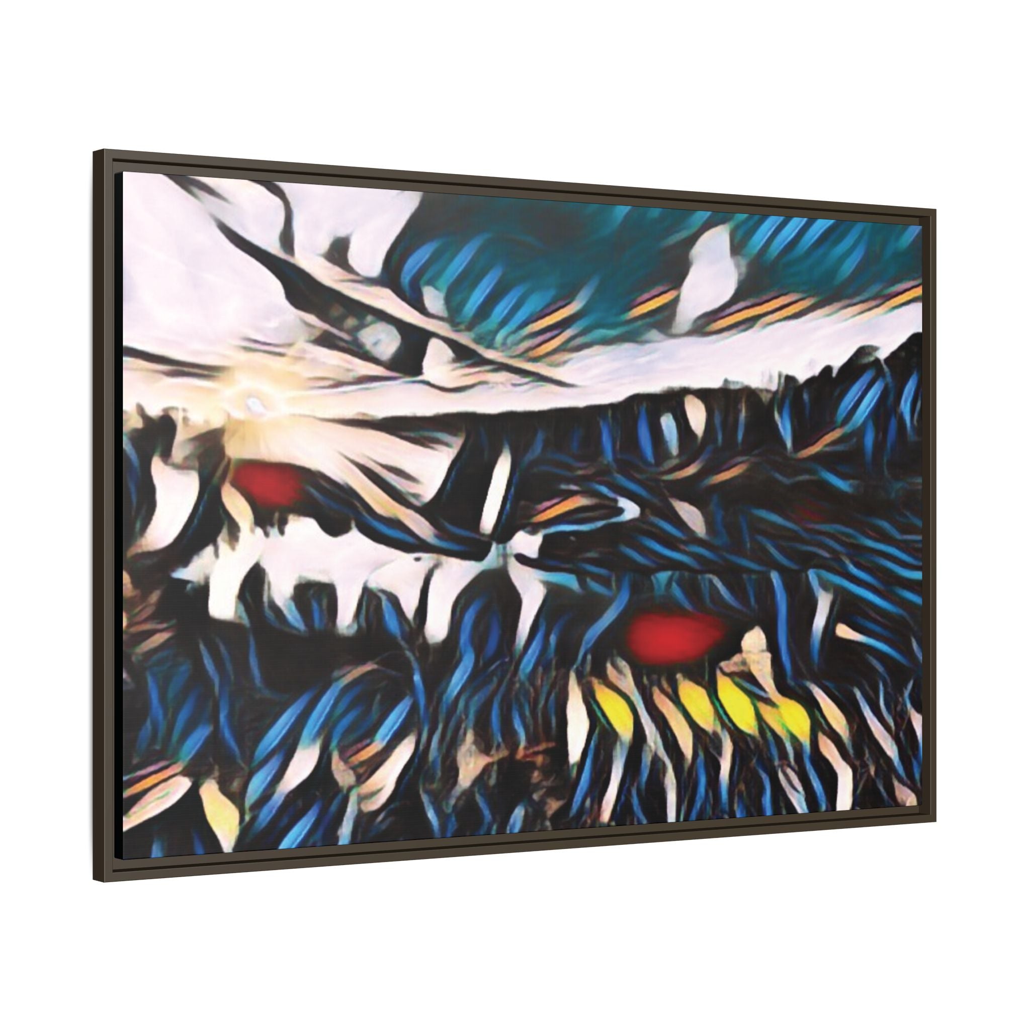 Gooseberry River Meander Bend Framed Abstract Art Print