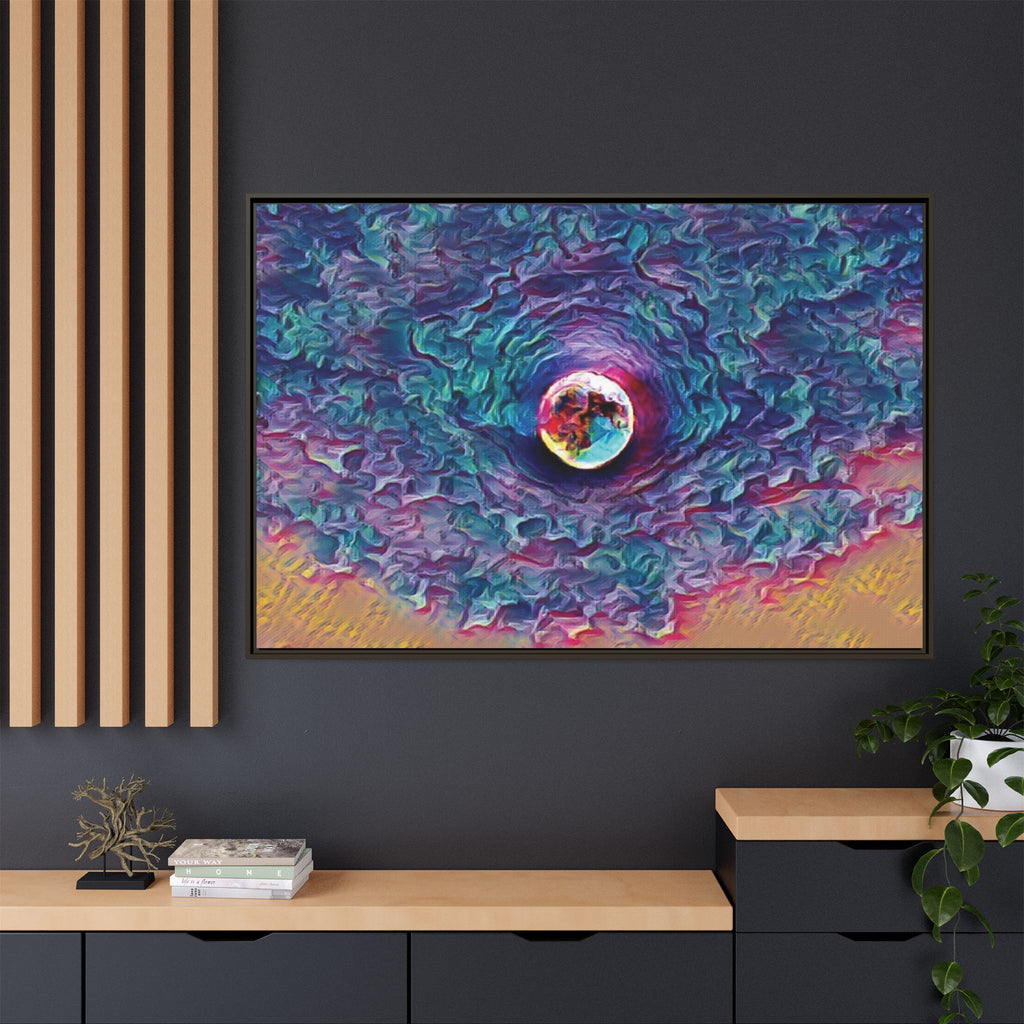 Full Sturgeon Moon Framed Canvas Art Print