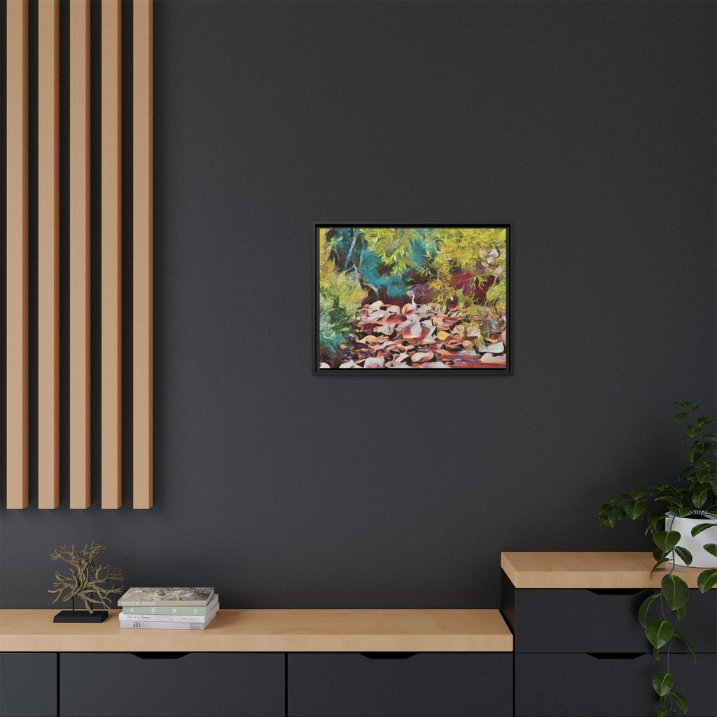 Where Stillness Hunts Framed Matte Canvas Art Print