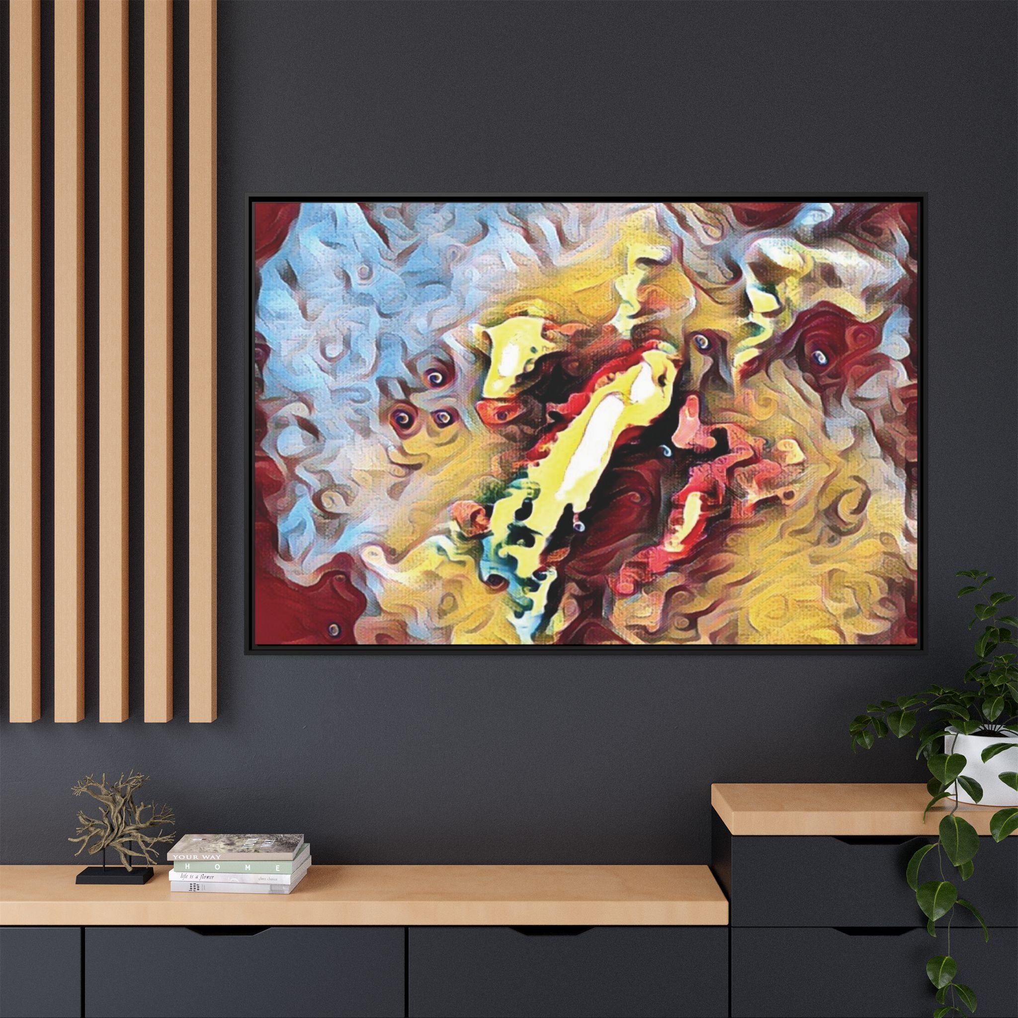 Framed Abstract Canvas Art