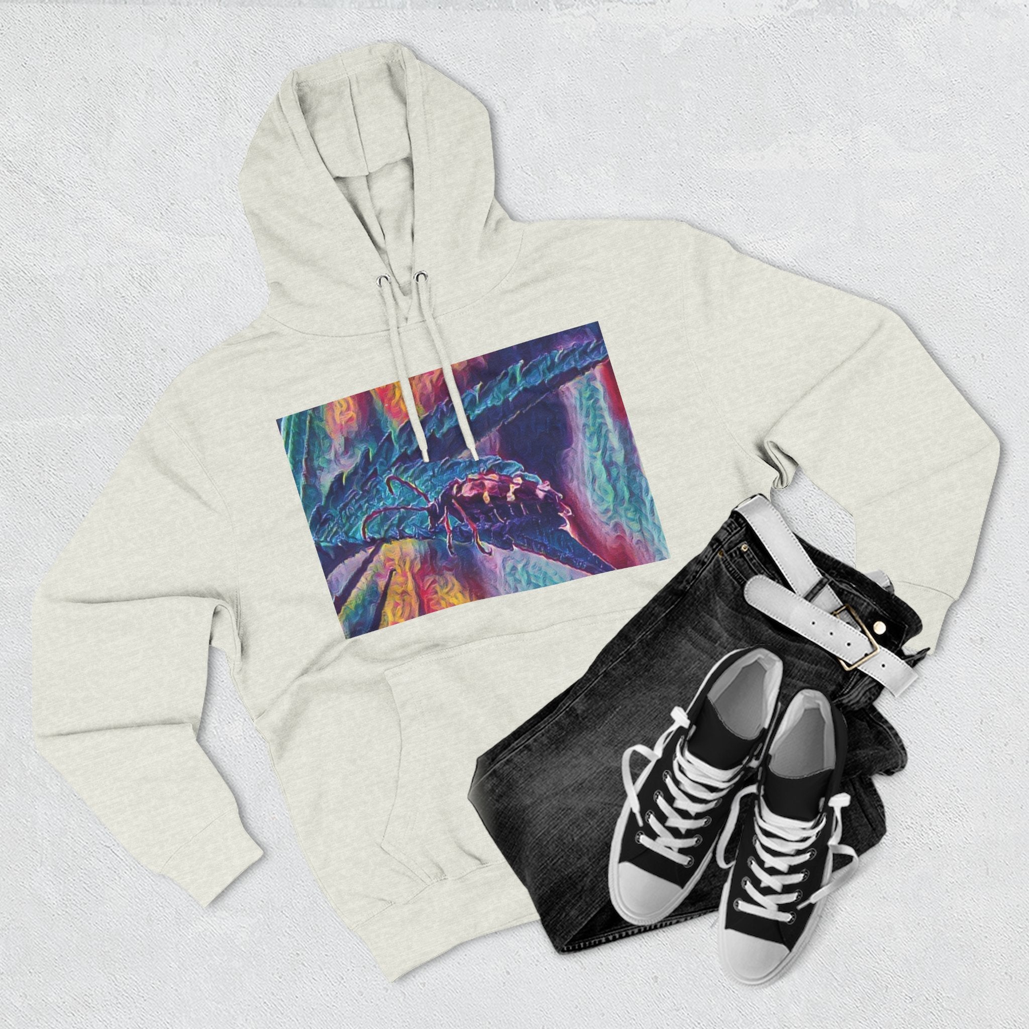 Neon Hunter Art Hoodie
