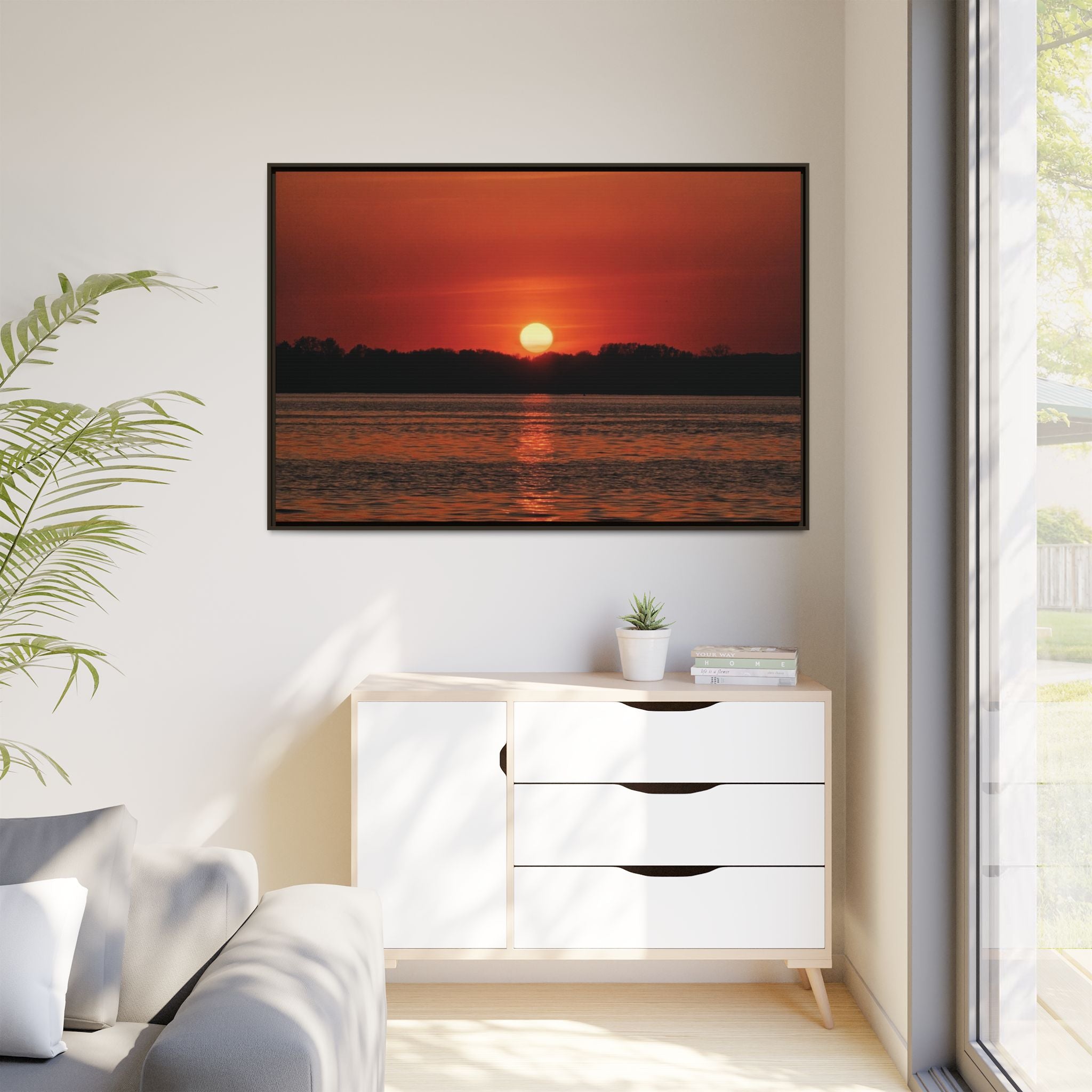 Framed Sunset Canvas Art