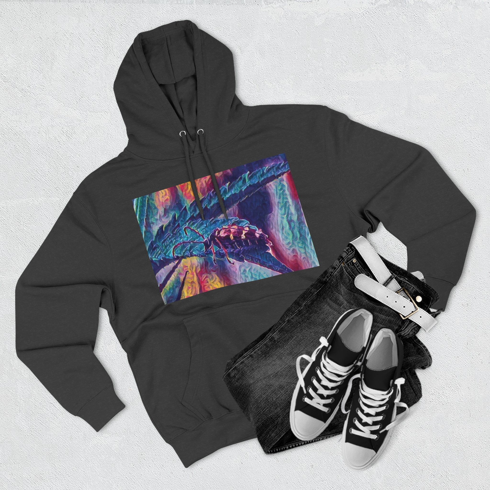 Neon Hunter Art Hoodie