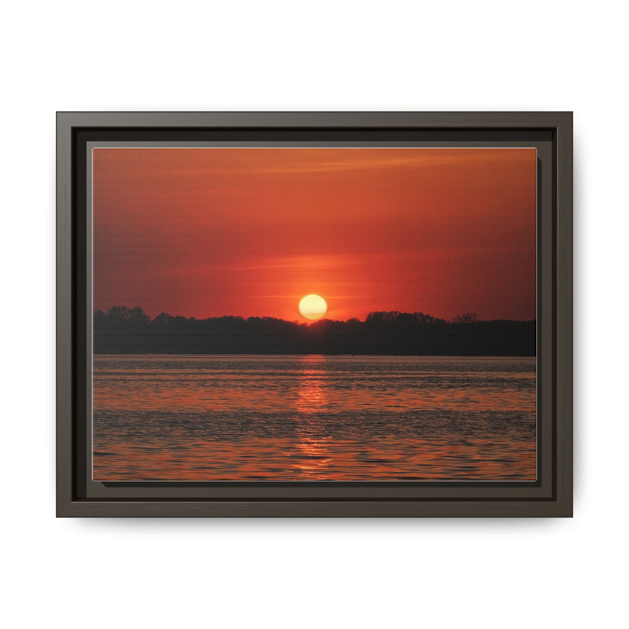 Framed Sunset Canvas Art, Colorful Wall Decor for Home, Gift for Nature Lovers, Sunset Photography
