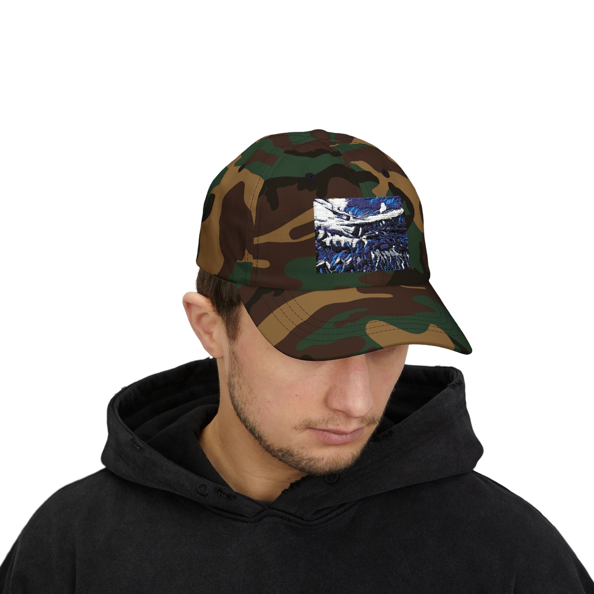Abstract Gooseberry River Meander Bend Classic Dad Cap