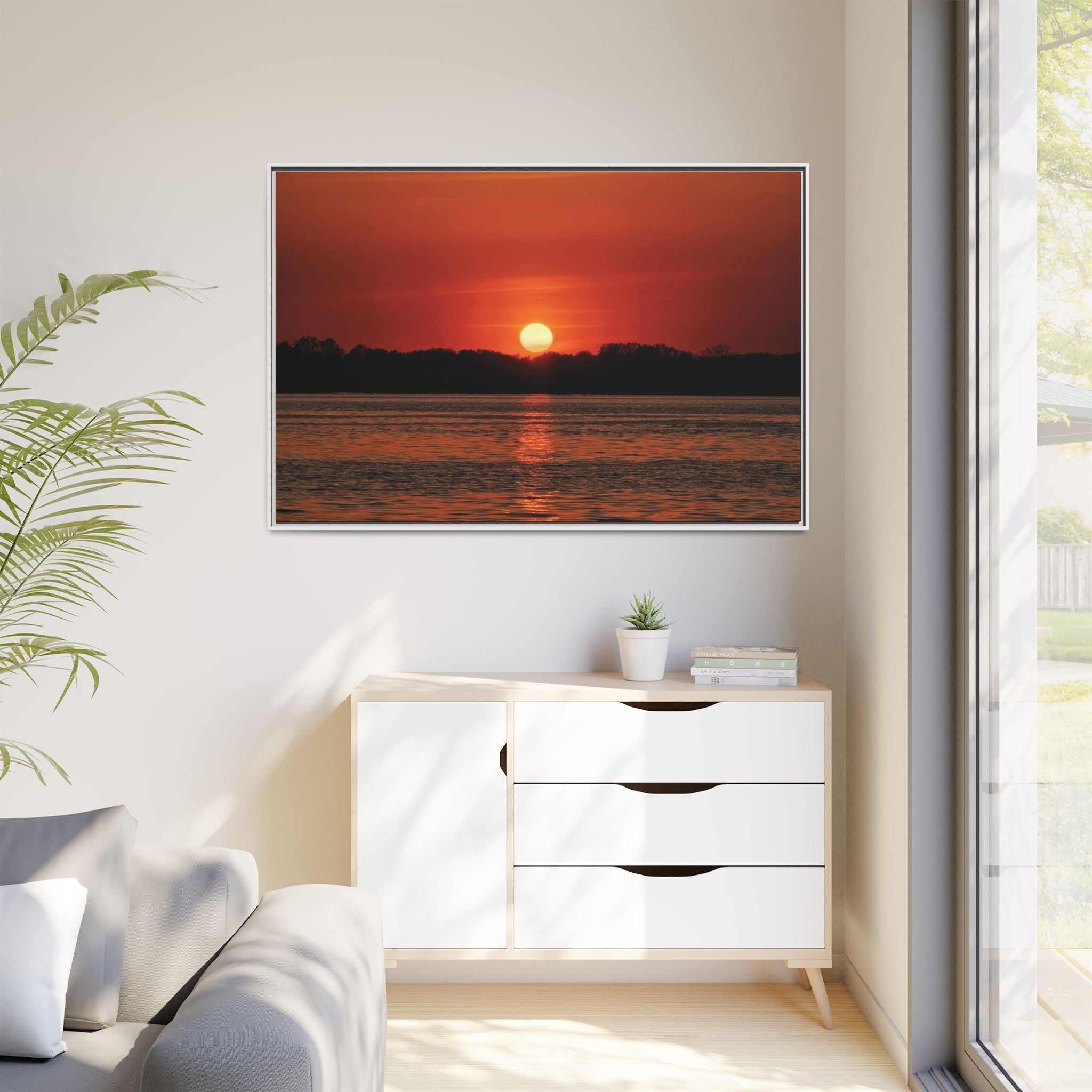Framed Sunset Canvas Art