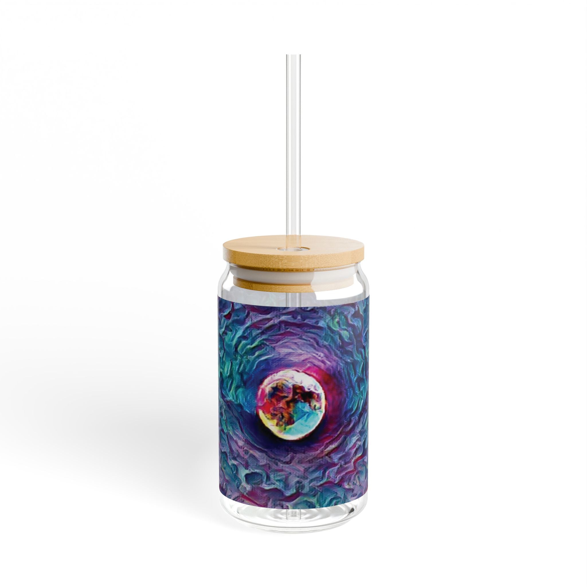 Full Sturgeon Moon Glass Sipper with Straw
