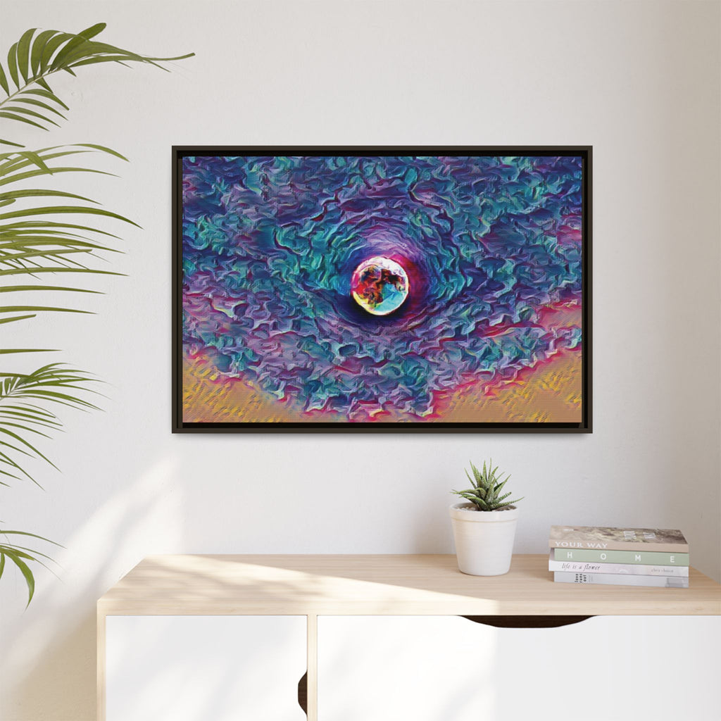 Full Sturgeon Moon Framed Canvas Art Print
