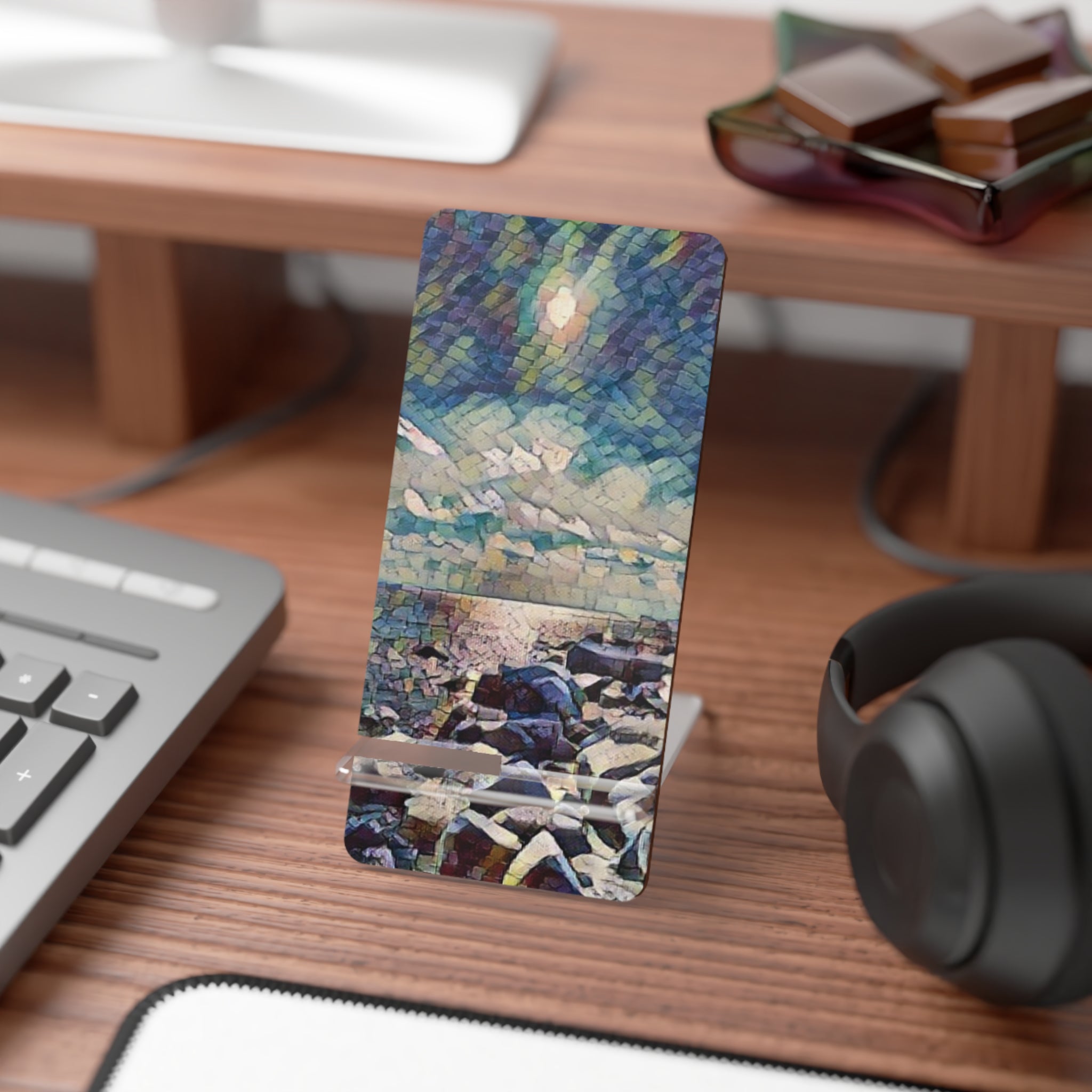 Shimmering Shore of Lake Superior Smartphone Display Stand