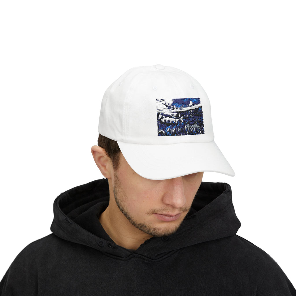 Abstract Gooseberry River Meander Bend Classic Dad Cap